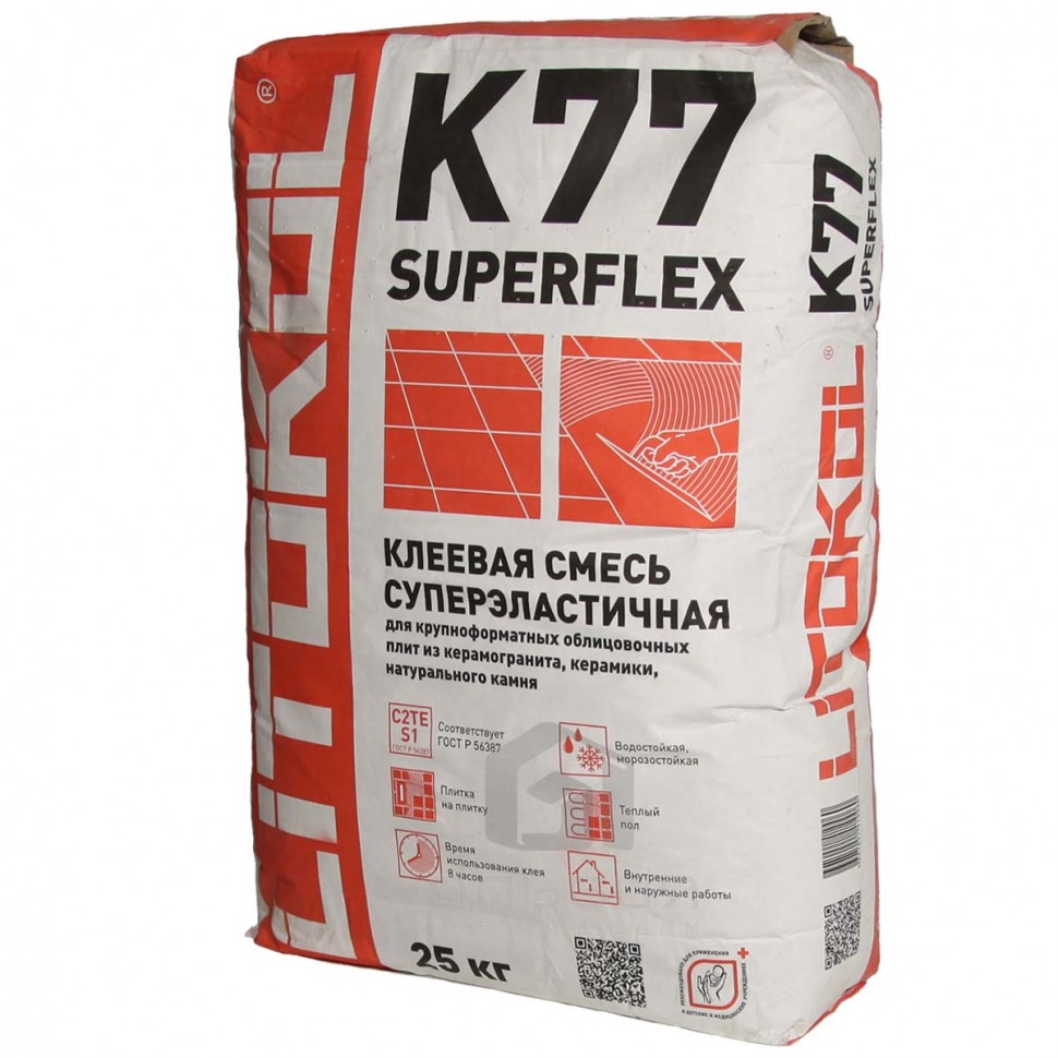 Купить Клей LITOKOL Superflex K77 серый 25кг