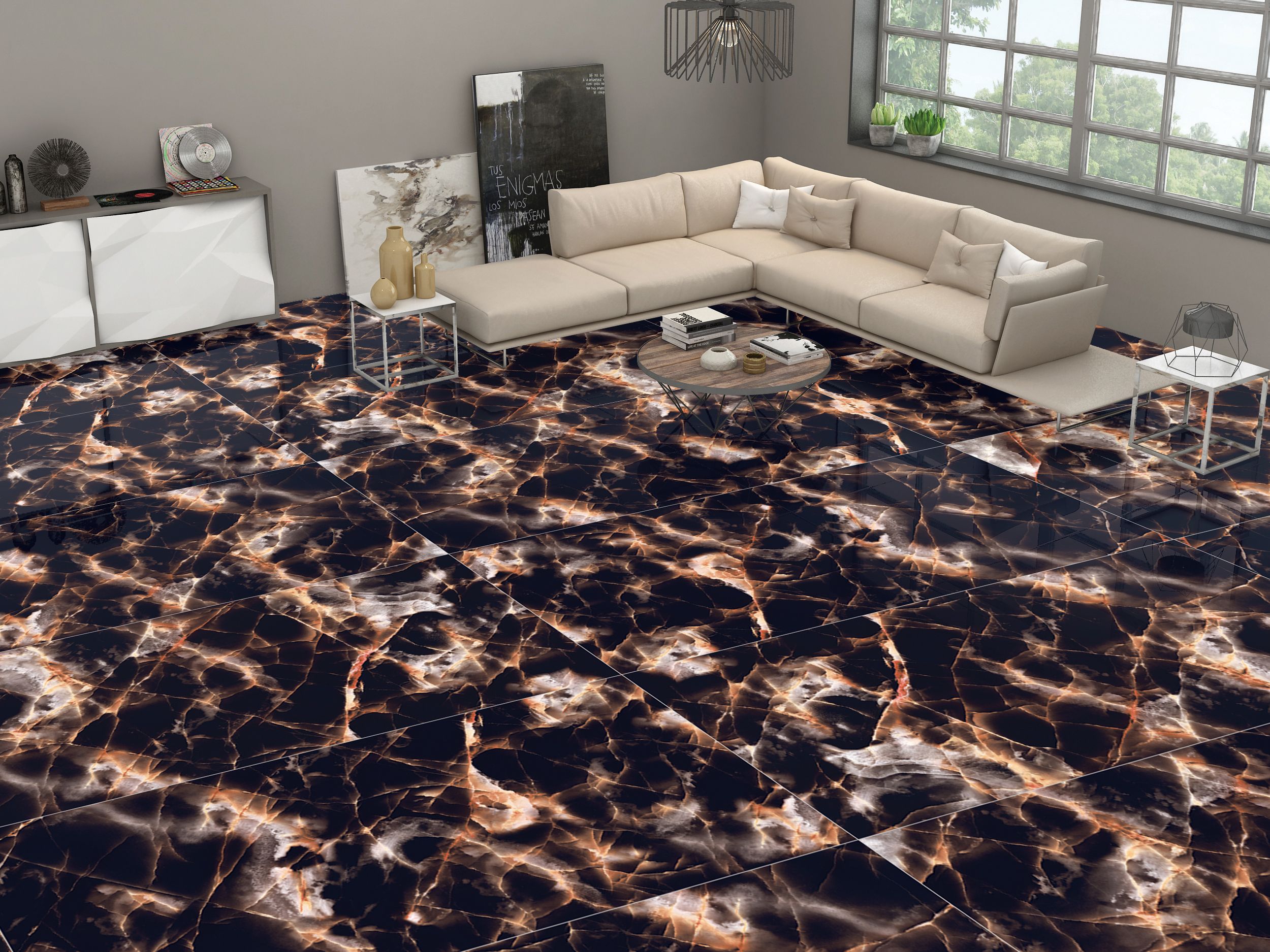 Купить Керамогранит Maimoon Ceramica  Hg Glossy Onyx shelter black 120х60