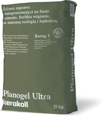 Kerakoll PlanoGel Ultra Быстросохнущая цементная самонивелирующая смесь 1-30 мм, 25 кг.