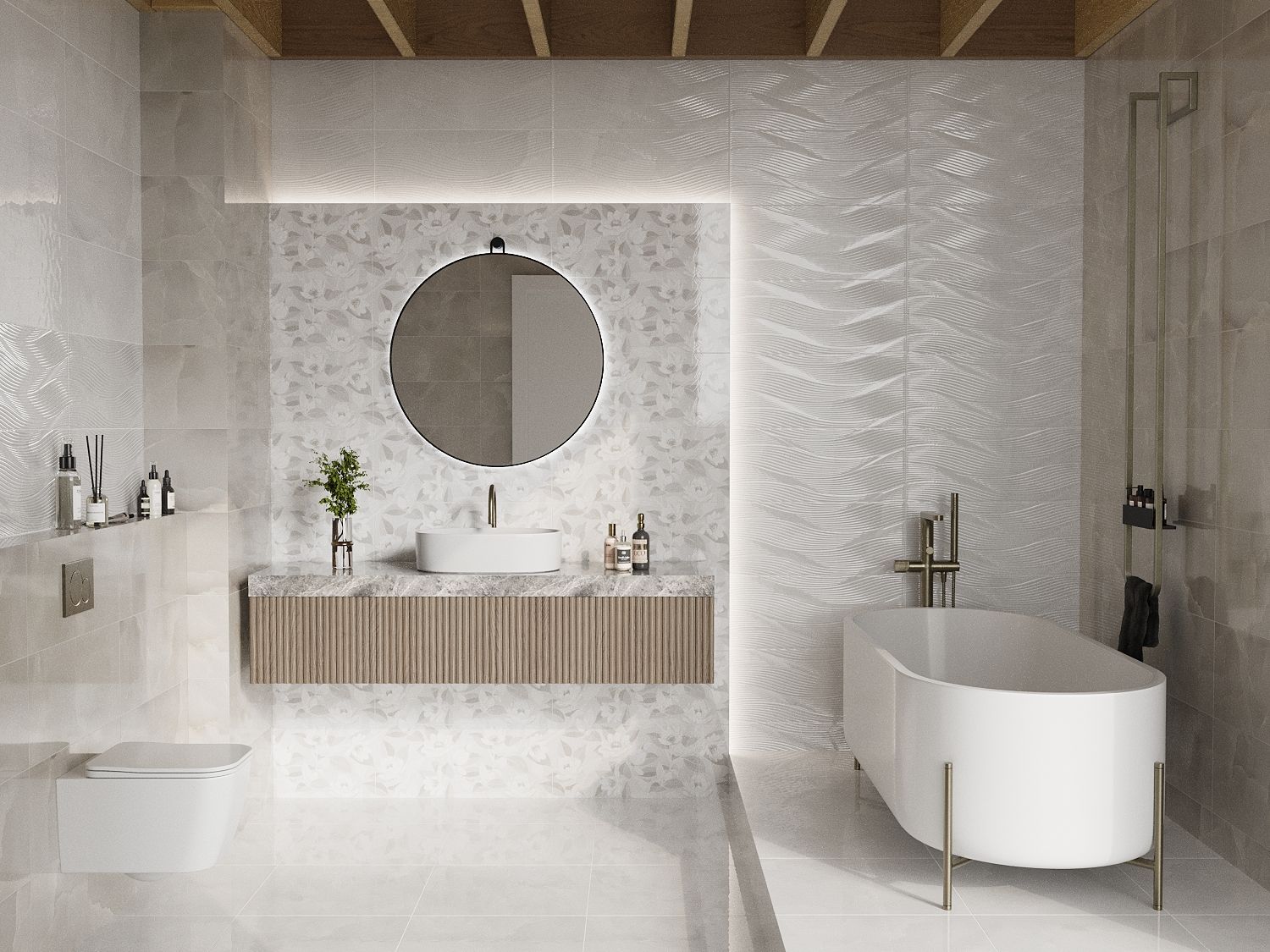 Купить 10100001546 Moonrise (Мунрайз) white wall 02 плитка для стен 25х60, Gracia Ceramica