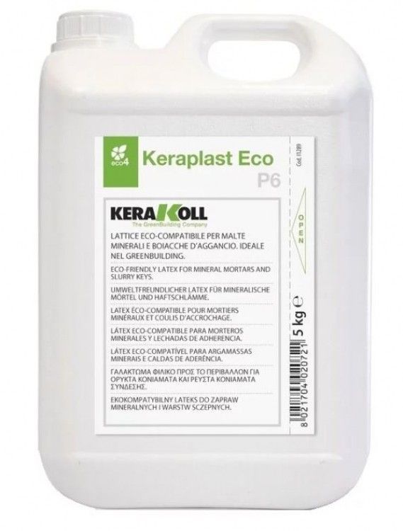 Купить Kerakoll Keraplast Eco P6 Латексная добавка для растворов, 5 кг.