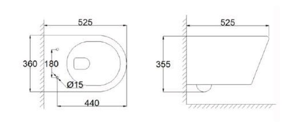 Купить Унитаз подвесной Royce Ozzy RCT-110408WH