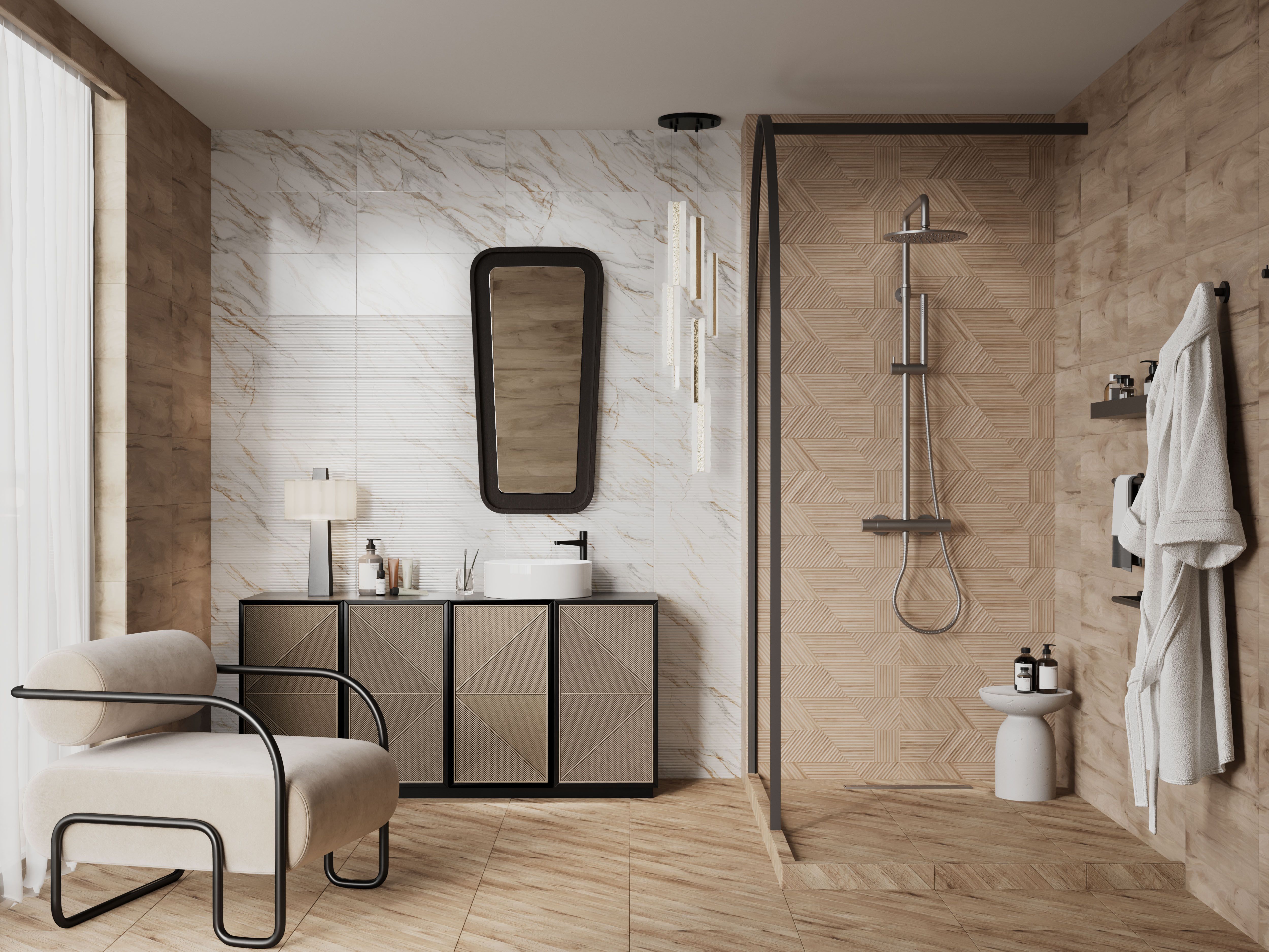 Купить 10100001534 Ideal white wall 02 плитка для стен 25х60, Gracia Ceramica
