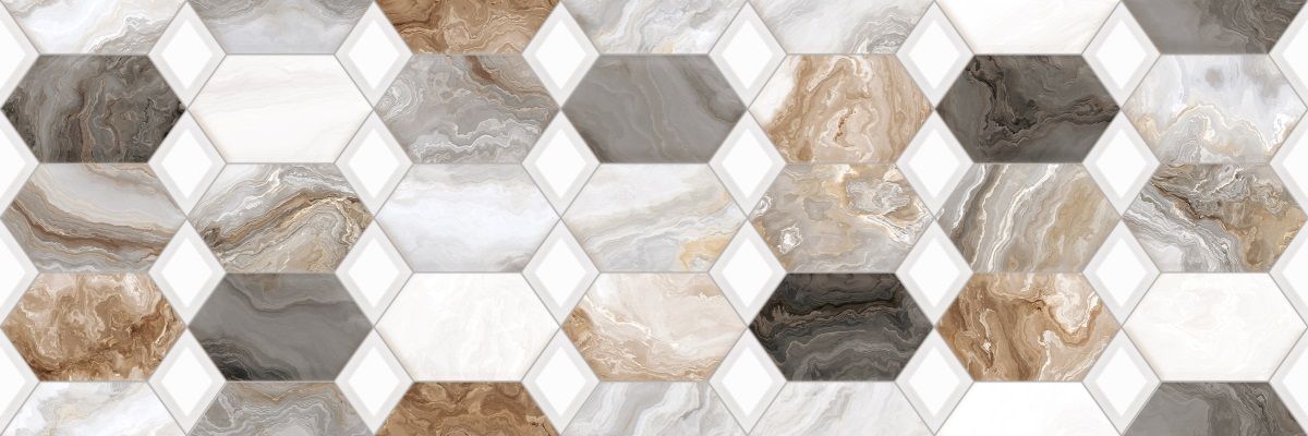 Купить Декор настенный Primavera Hypnose Grey Decor 05 30x90 см (DG10-05)