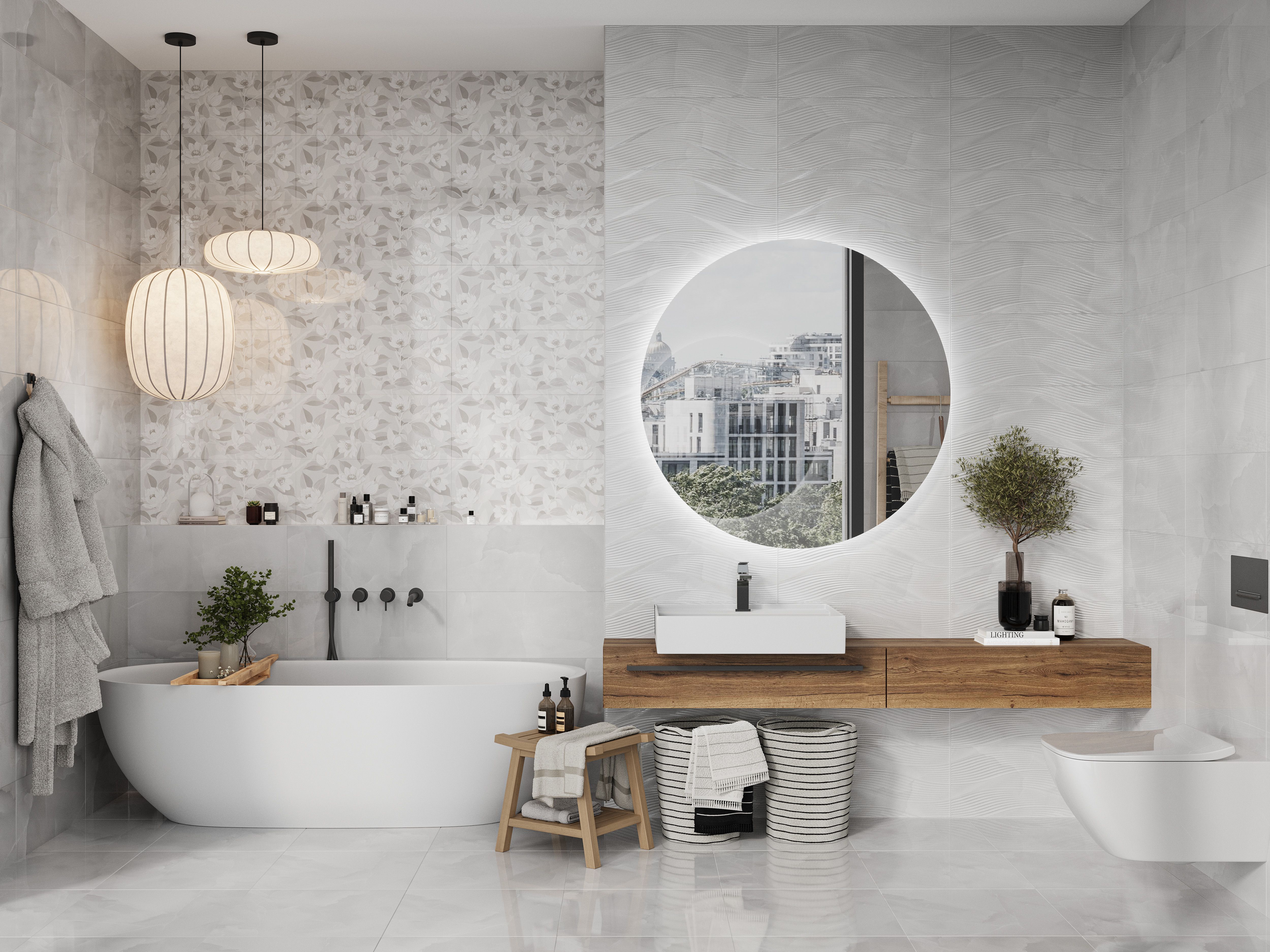 Купить 10100001546 Moonrise (Мунрайз) white wall 02 плитка для стен 25х60, Gracia Ceramica