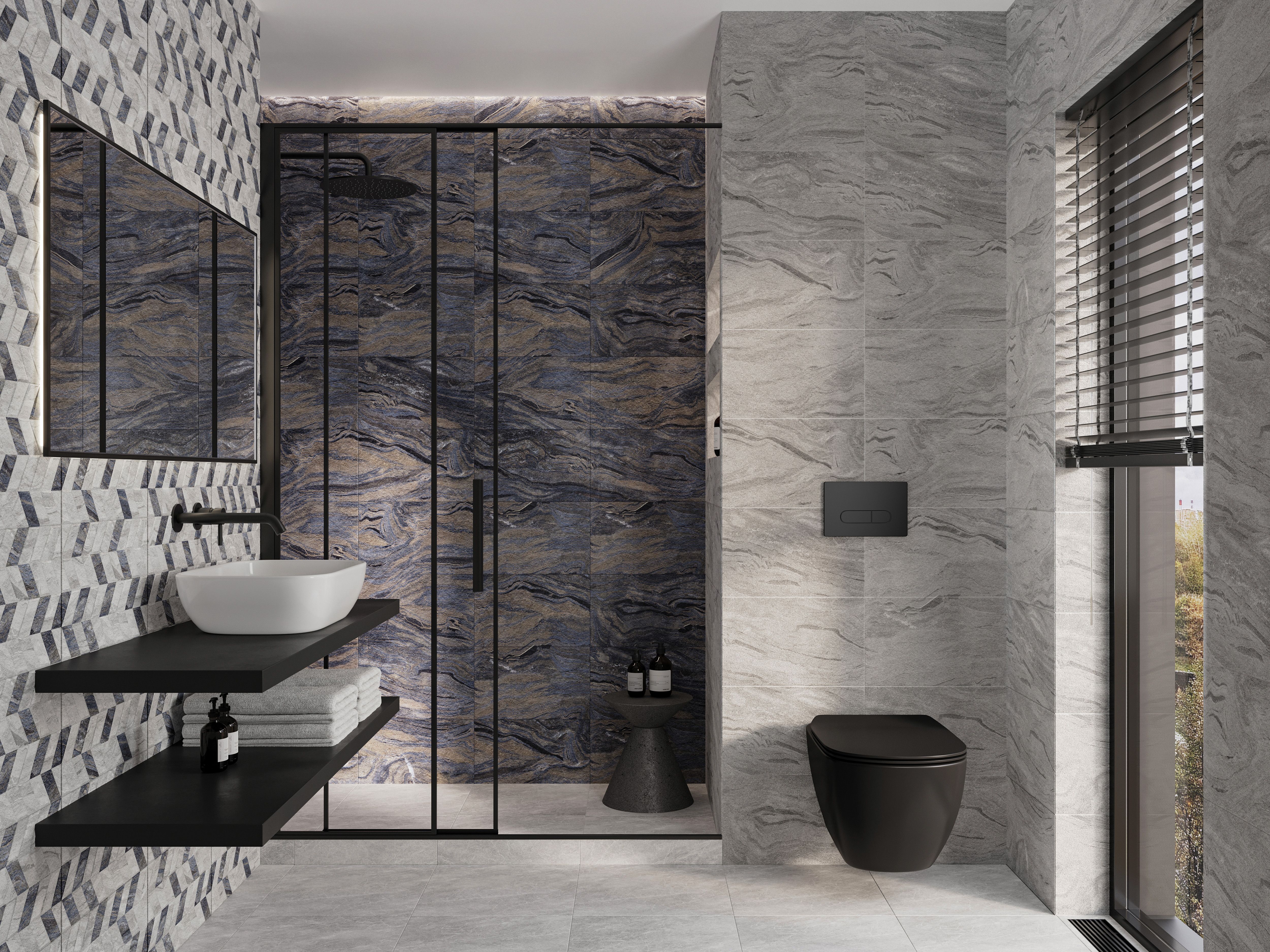 Купить 10100001565 Стрим сер низ 02 плитка для стен 25х40, Gracia Ceramica