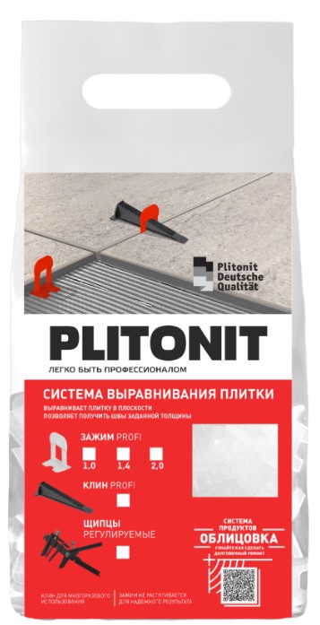 Купить Зажим Plitonit SVP-PROFI 1,4 мм., 100 шт. в пакете