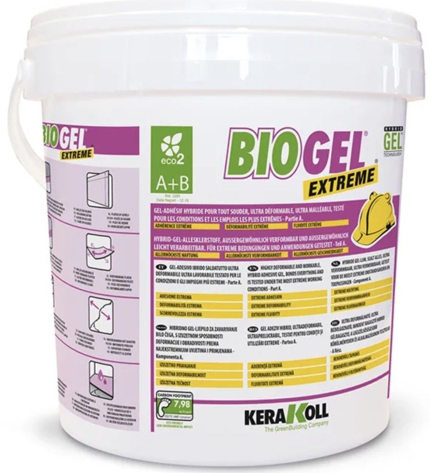 Купить Kerakoll BIOGEL EXTREME А+В Гибридный плиточный клей гель 10 кг.