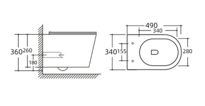 Купить Унитаз подвесной Royce Voodoo RCT-143105WH