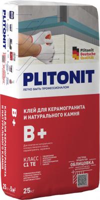 Клей Plitonit В+ серый (класс С1) 25 кг для плитки, керамогранита и камня