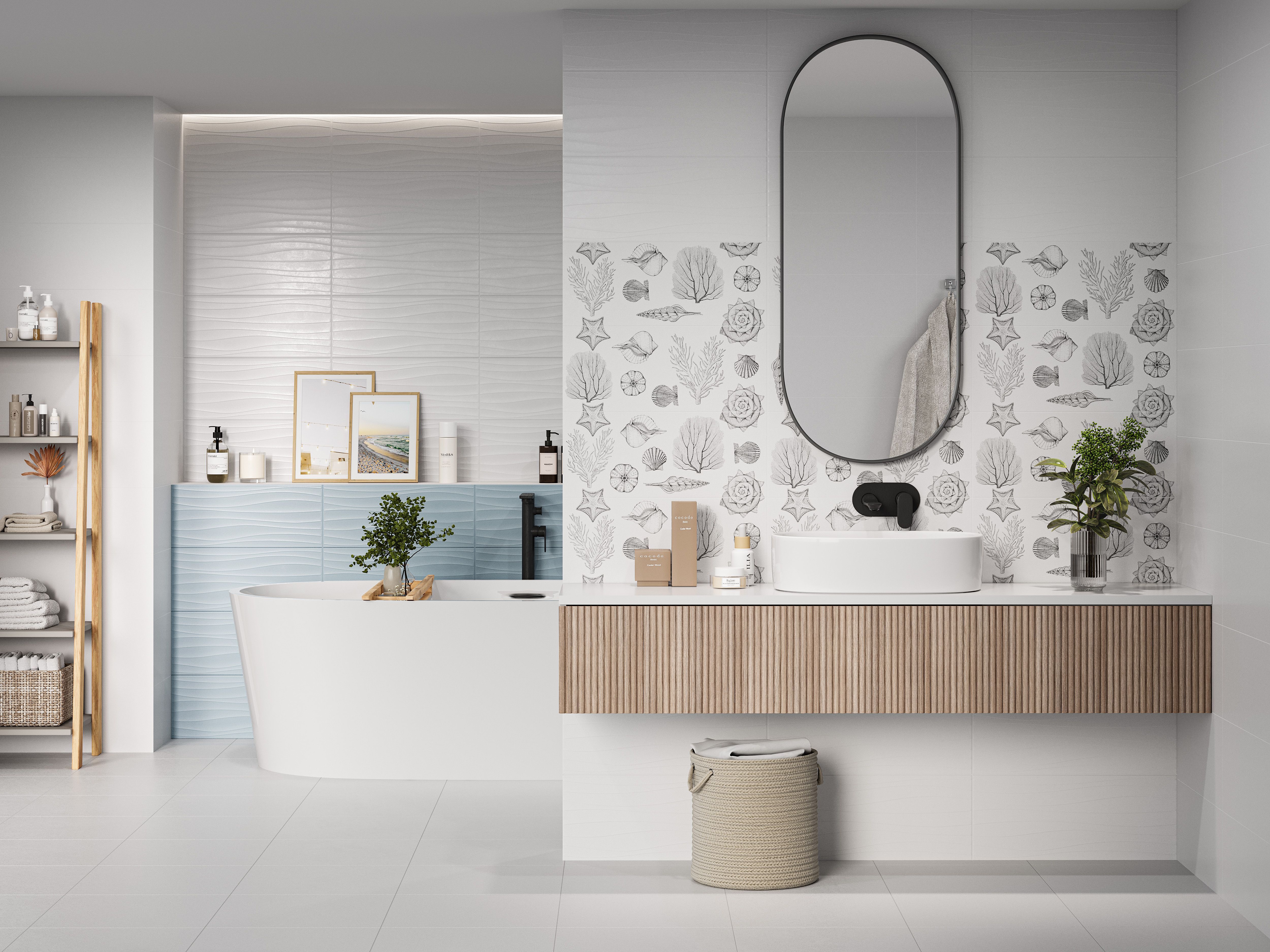 Купить 10100001536 Aqua (Аква) white wall 01 плитка для стен 25х60, Gracia Ceramica