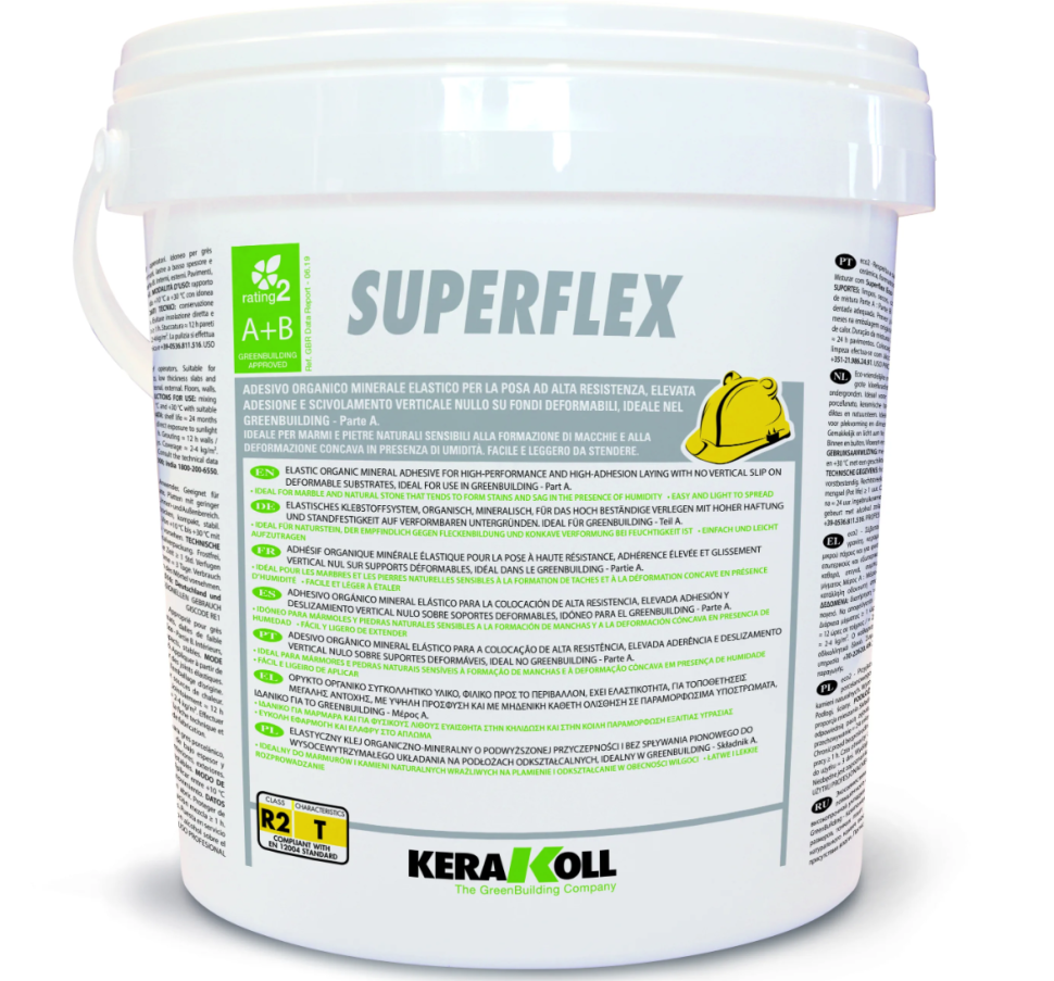 Купить Kerakoll Superflex Eco (Part А+B) Клей-гидроизоляция, полиуретановый  7,5кг+0,5кг.