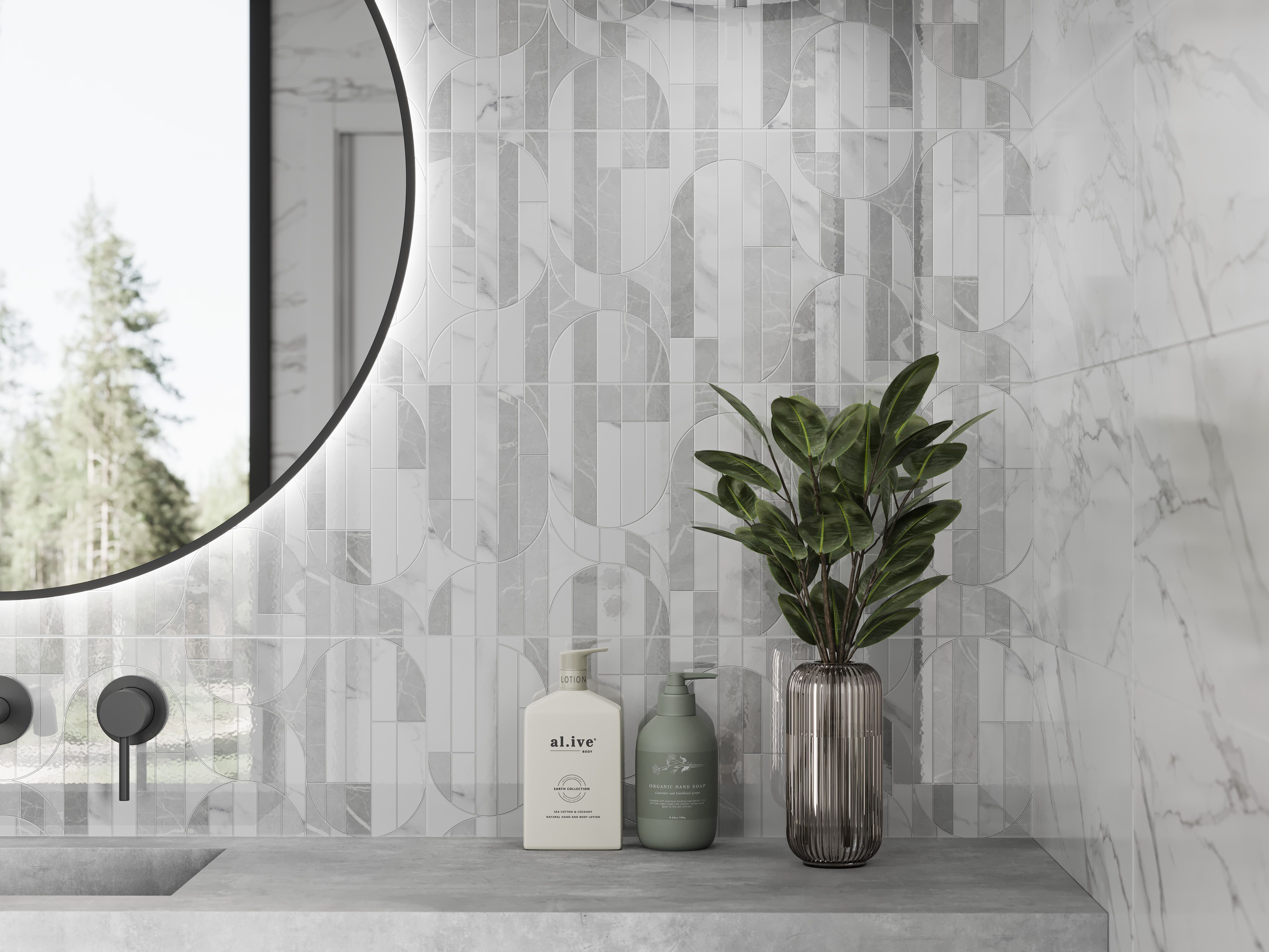 Купить 10100001532 Modello (Моделло) grey wall 04 плитка для стен 25х60, Gracia Ceramica