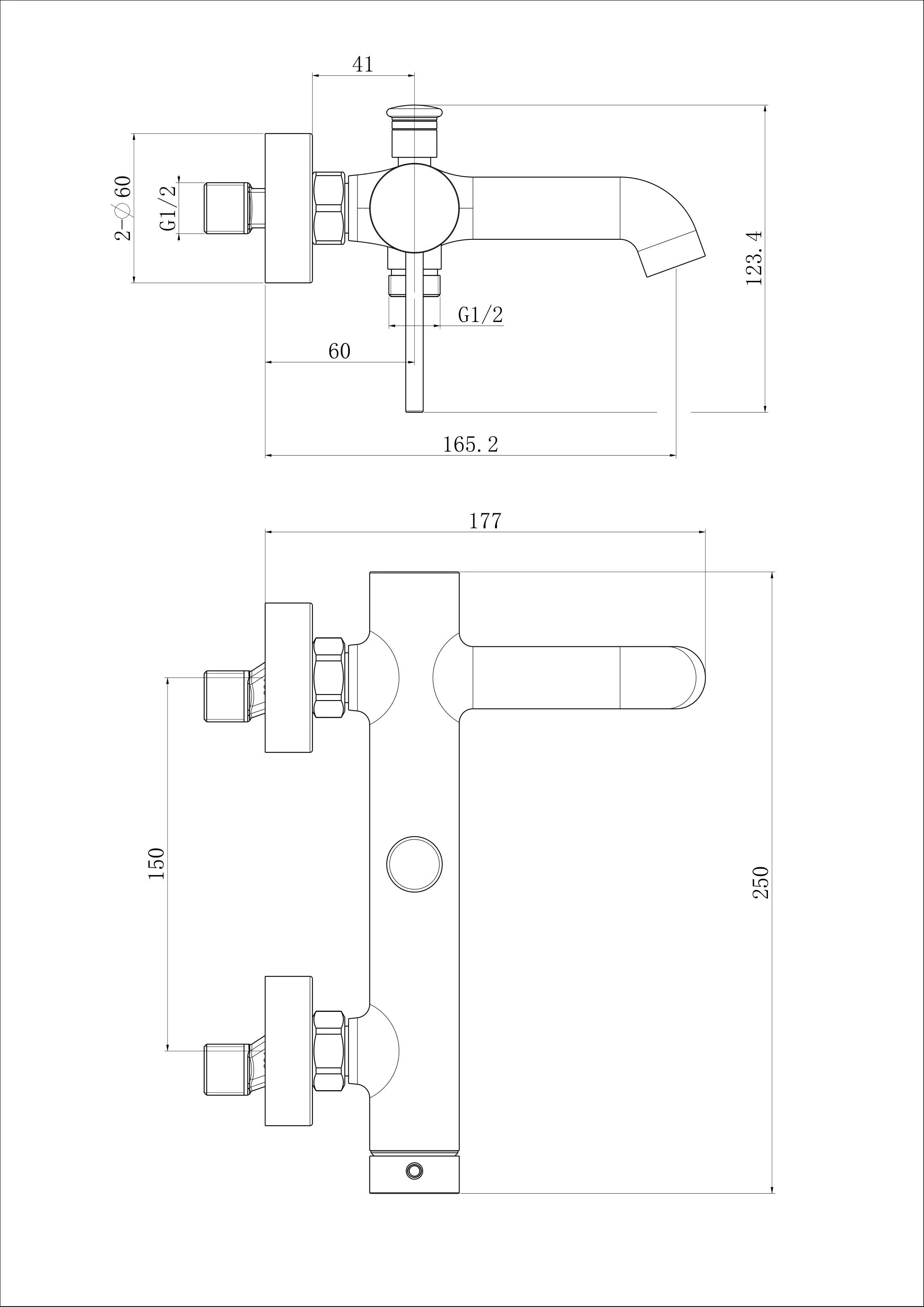 Купить Смеситель для ванны/душа ROYCE OZZY, с коротким изливом, хром RCM-120403CR