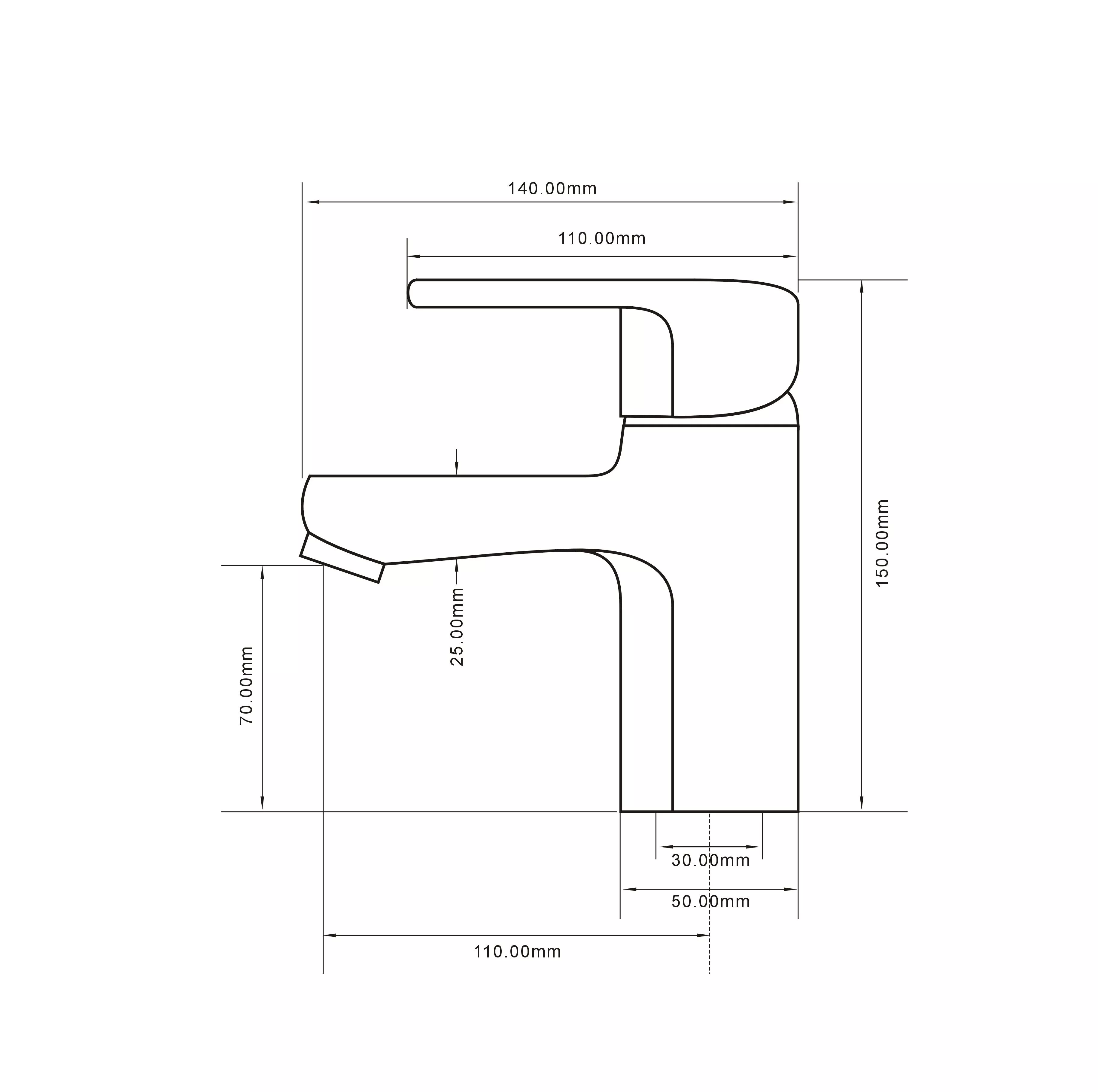 Купить Смеситель для раковины ROYCE Bianco, низкий, хром RCM-111601CR