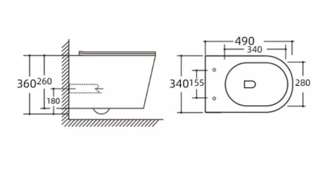 Купить Унитаз подвесной Royce Voodoo RCT-143105WH