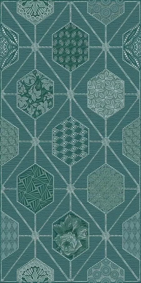Купить Плитка керамическая  AZORI Devore 630x315 indigo geometry декор