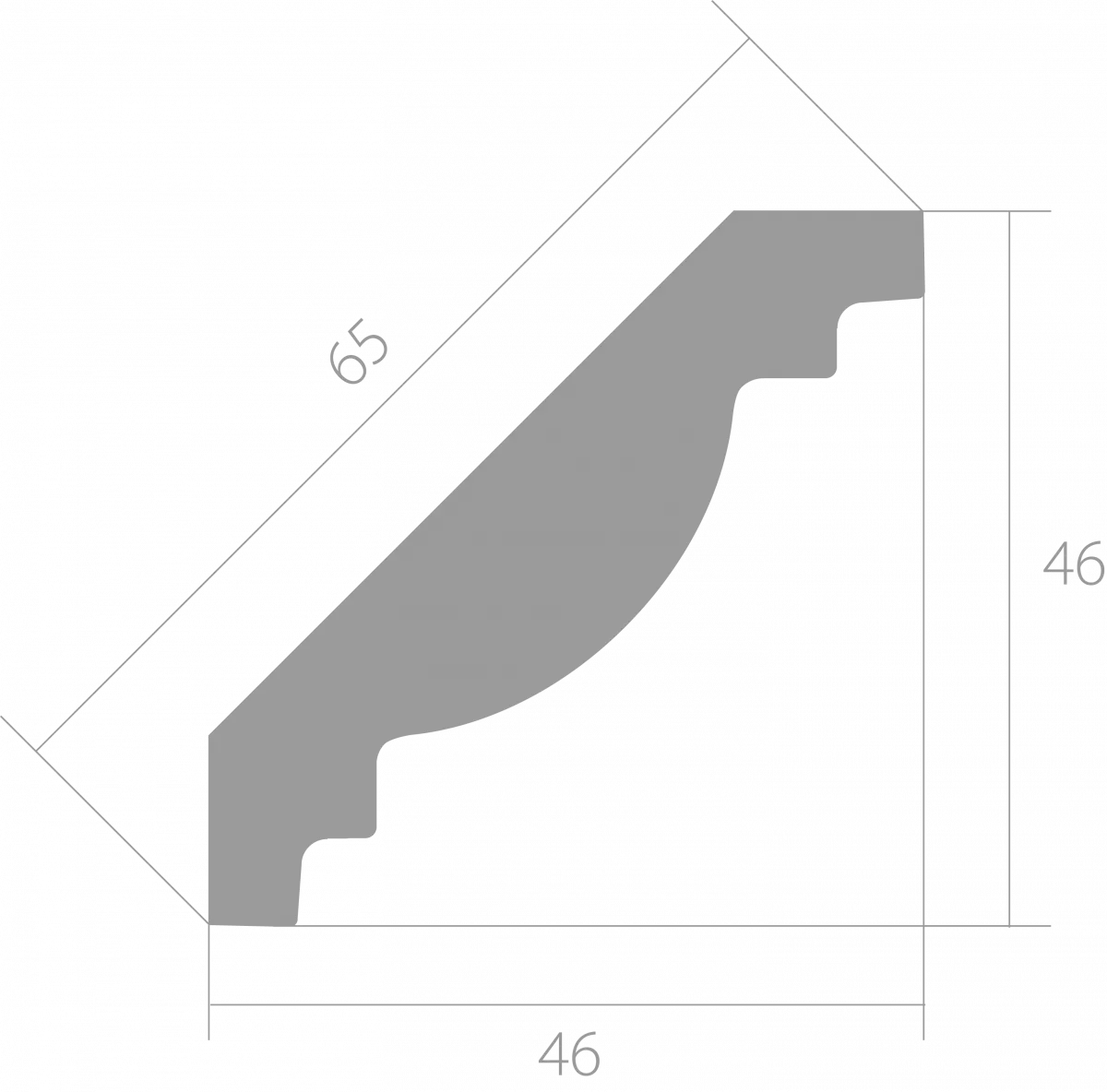 Купить Карниз Ultrawood арт. CR 0021 (2440 х 46 х 46)