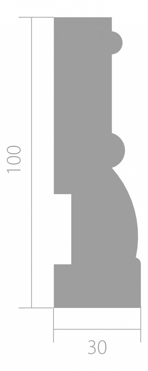 Купить Плинтус Ultrawood арт. Base 0014 (2440 x 100 x 30 мм.)