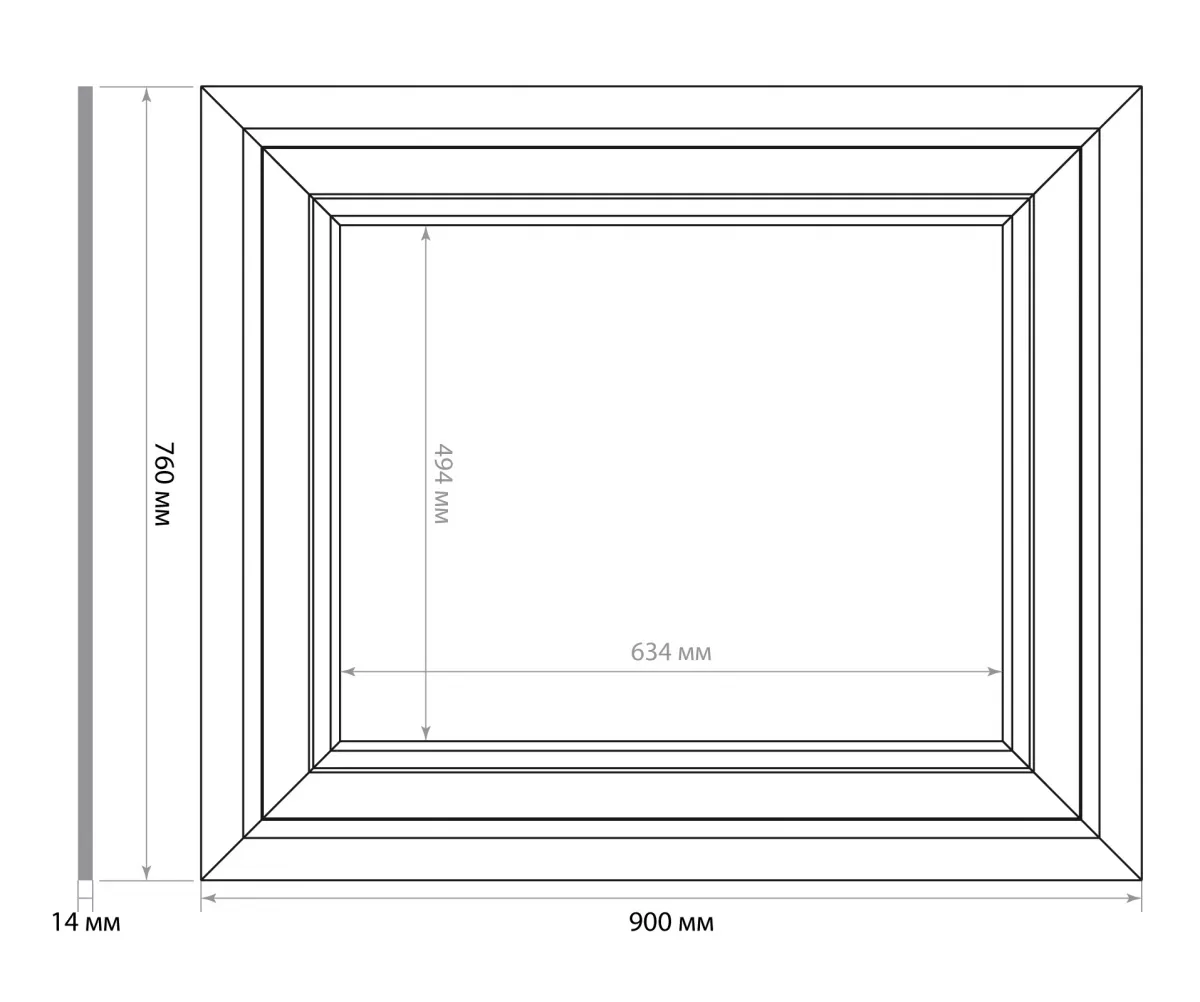 Купить Стеновая панель DIY набор, арт. SET 002-7690 (760 х 900 х 14мм.)