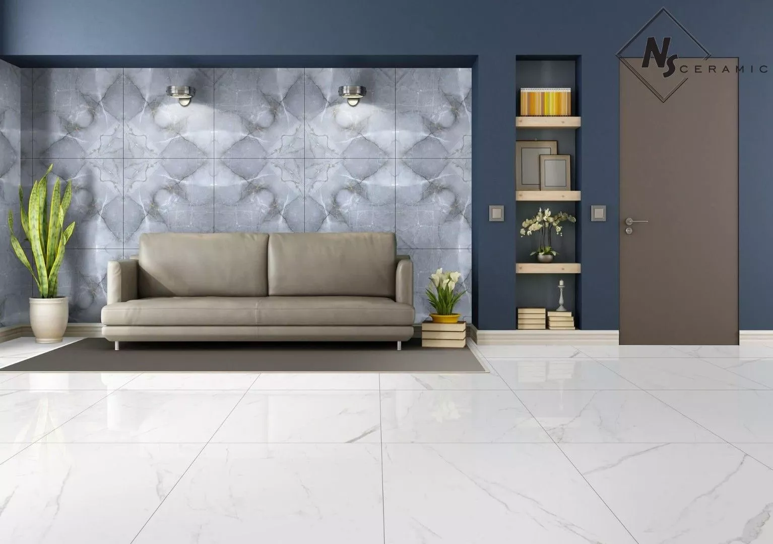 Купить Керамогранит NSceramic NSC8037 белый глянцевый 800x800