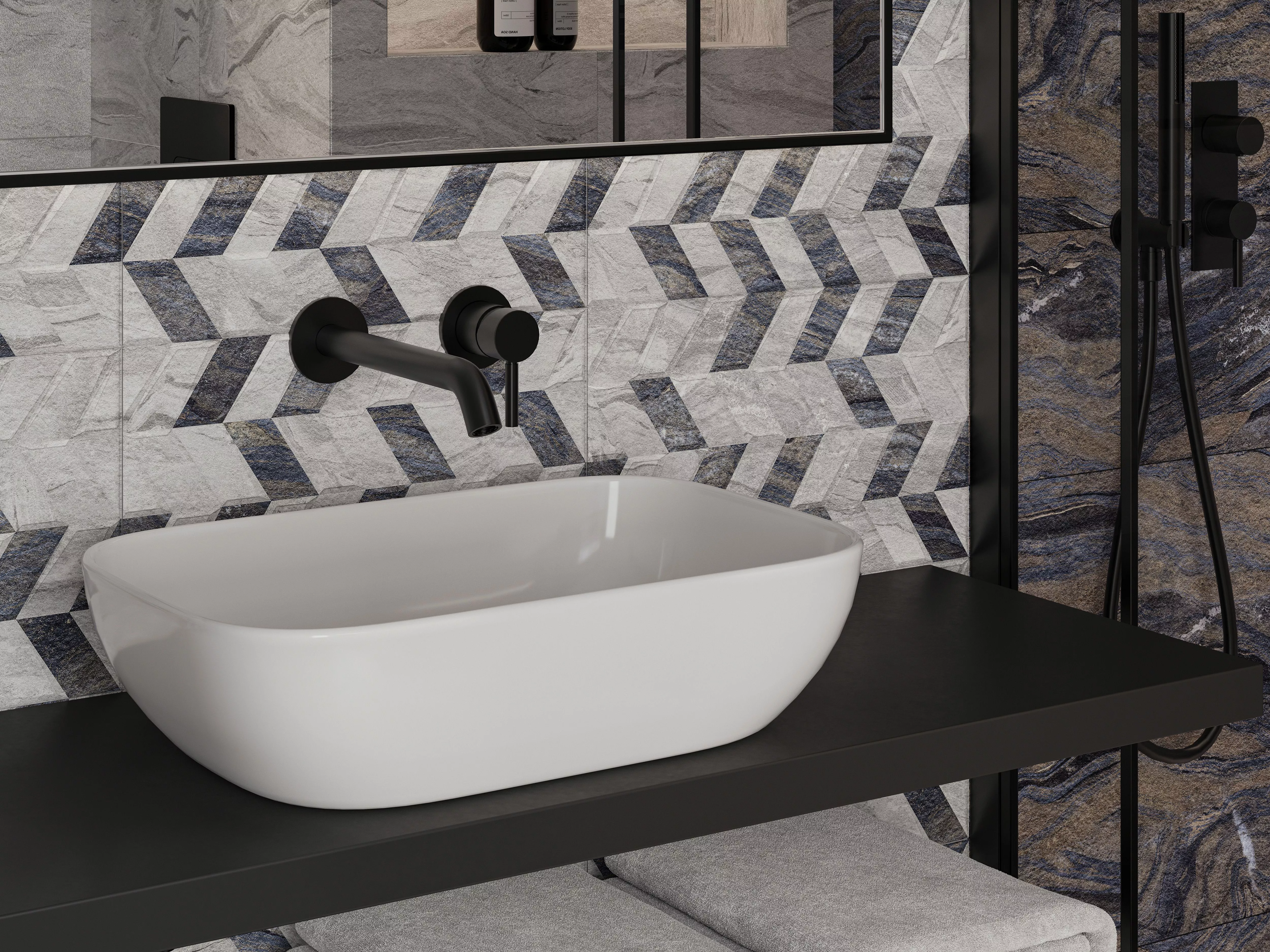 Купить 10100001564 Стрим сер верх 01 плитка для стен 25х40, Gracia Ceramica