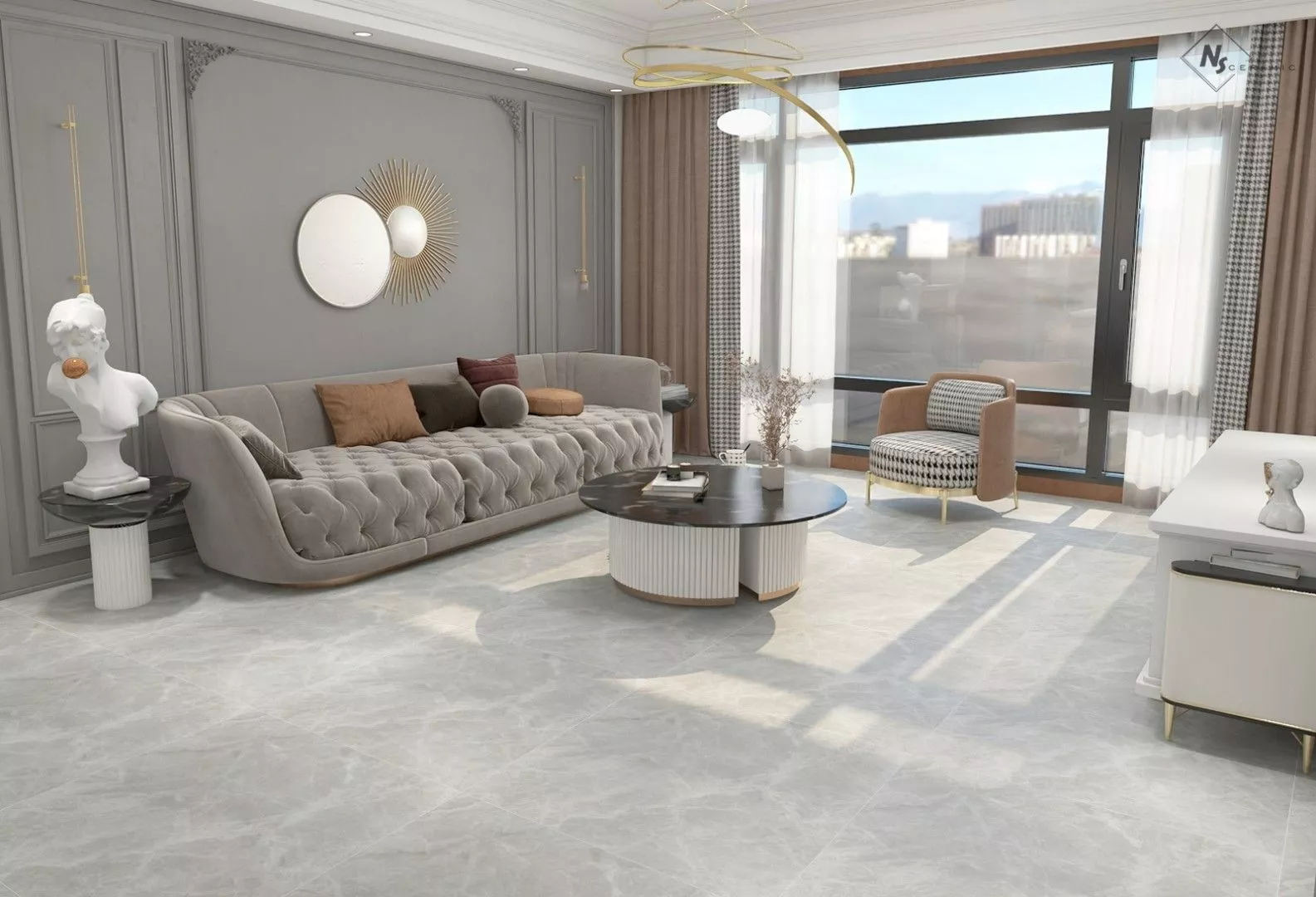 Купить Керамогранит NSceramic NSC8044 серый 800x800