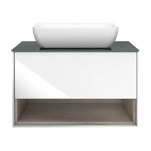 Купить Тумба PLAZA Modern подвесная 80 белый 1 ящик + полка