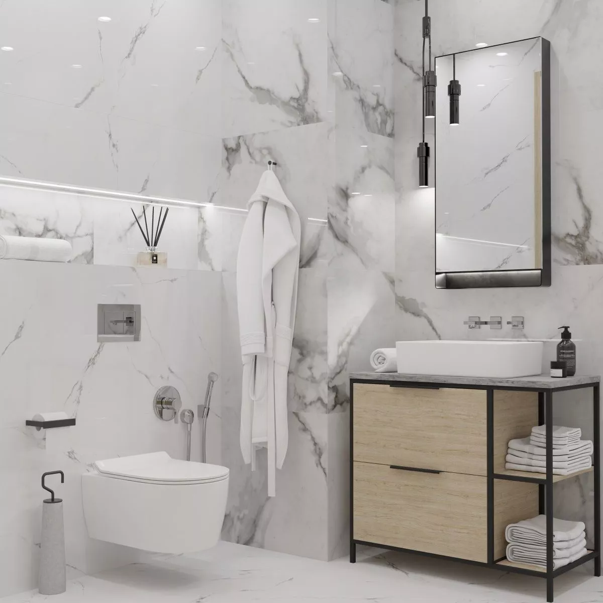 Купить Керамогранит Royce Carrara Marmo Matt 60x60 см (R_NR1002)