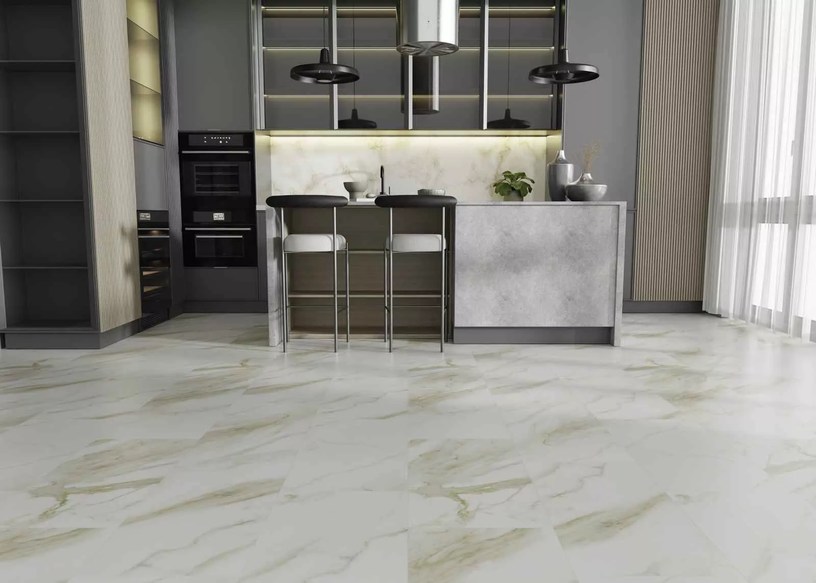 Купить SPC плитка (замковая) IDEAL FINE STONE 04003 Cremo