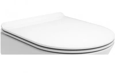Сиденье PLAZA Modern\BG Rimless Slim soft close+clip up, белый