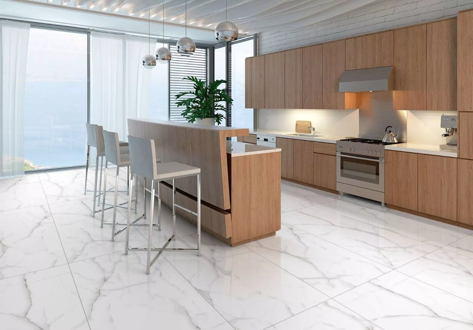 Купить Керамогранит NSceramic NSC1276 белый 600x1200