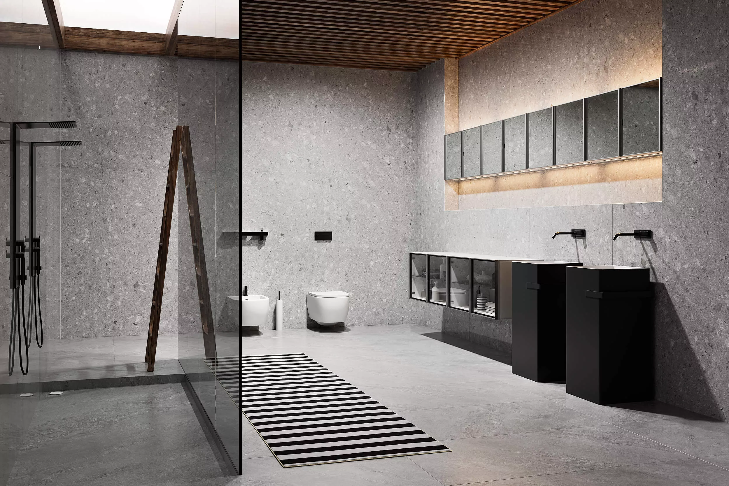 Купить Керамогранит ARTCER Stone Antracita Bianco CARV 60x120