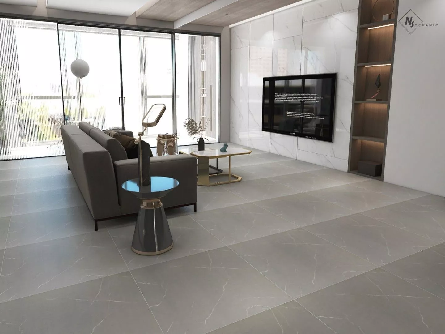 Купить Керамогранит NSceramic NSC8042 серый 800x800