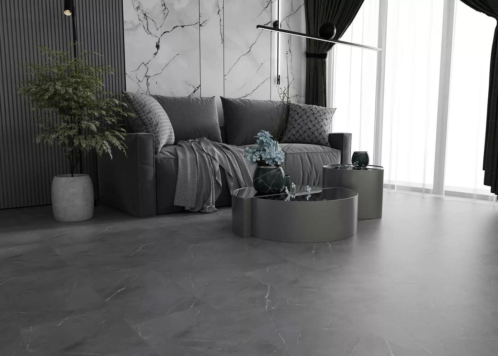 Купить SPC плитка (замковая) IDEAL FINE STONE 04012 Scuro