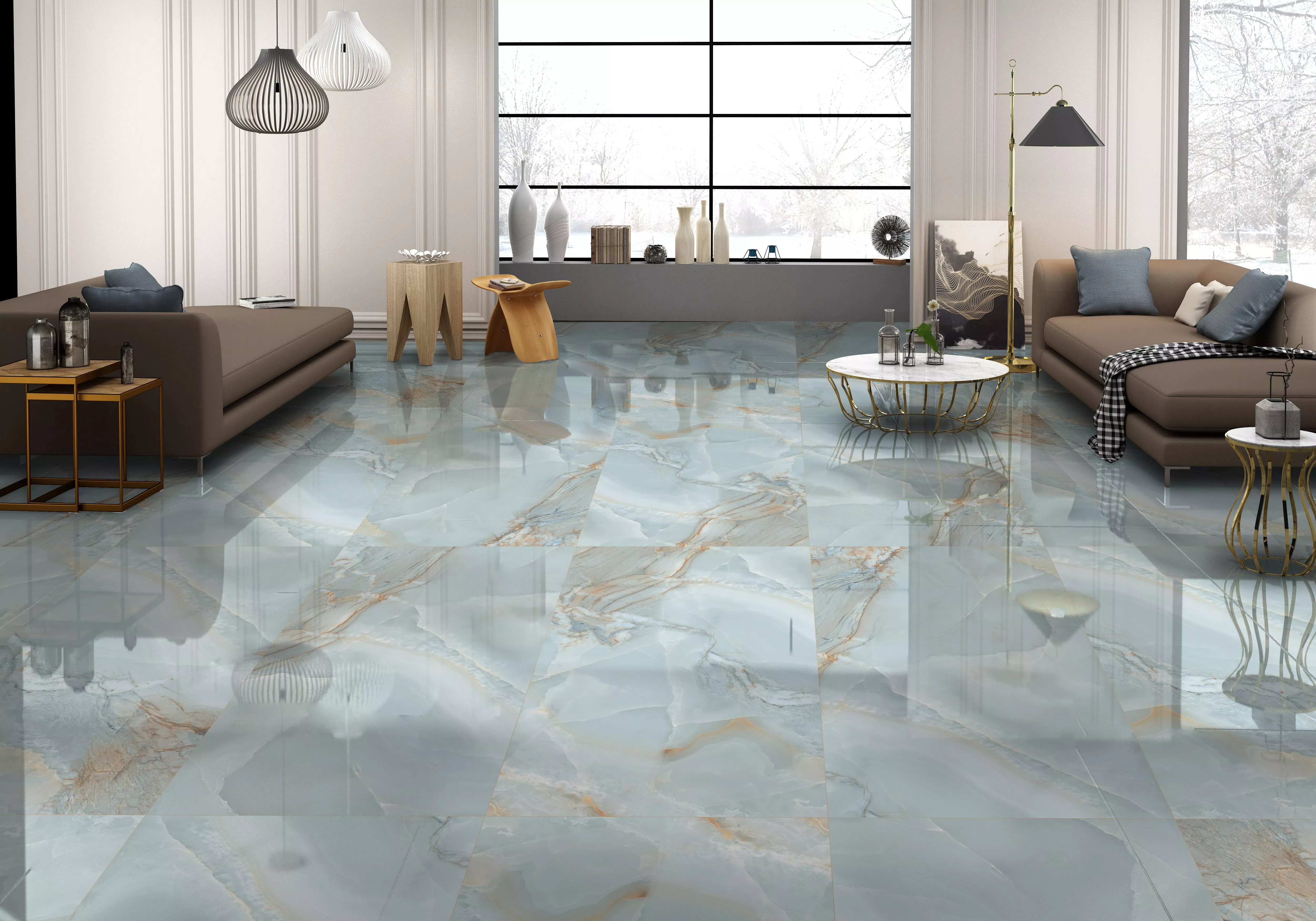 Купить Керамогранит Maimoon Ceramica  HG Glossy Opera Onyx Sky HGGF00004 160х80