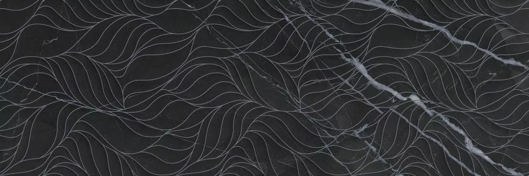 Купить Керамическая плитка Calacatta Black Petalos Rectificado 30x90