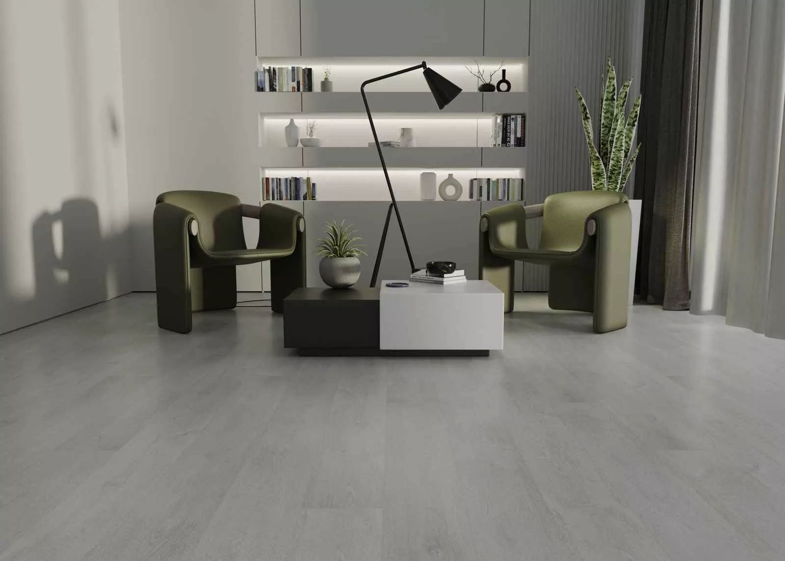 Купить SPC плитка (замковая) IDEAL PRIME WOOD 01002 Silver