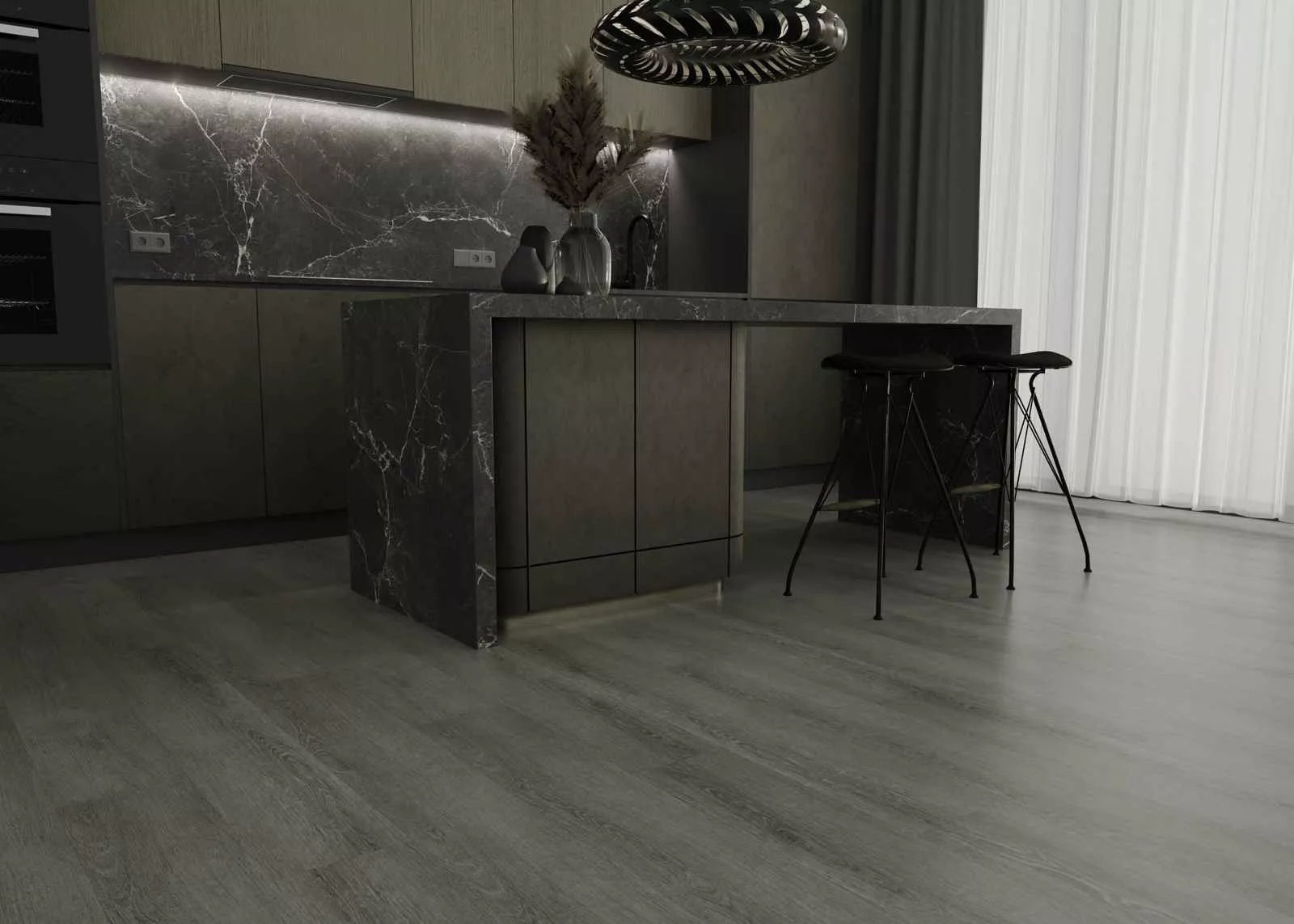 Купить SPC плитка (замковая) IDEAL PRIME WOOD 01007 Smoky