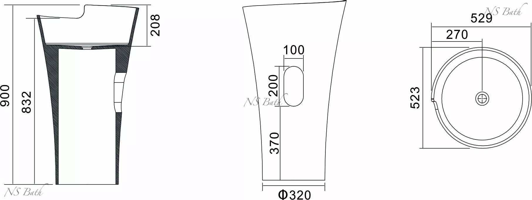 Купить Раковина из искусственного камня, NSF-5290, глянцевая/матовая с доставкой Купить Раковина из искусственного камня, NSF-5290, глянцевая/матовая