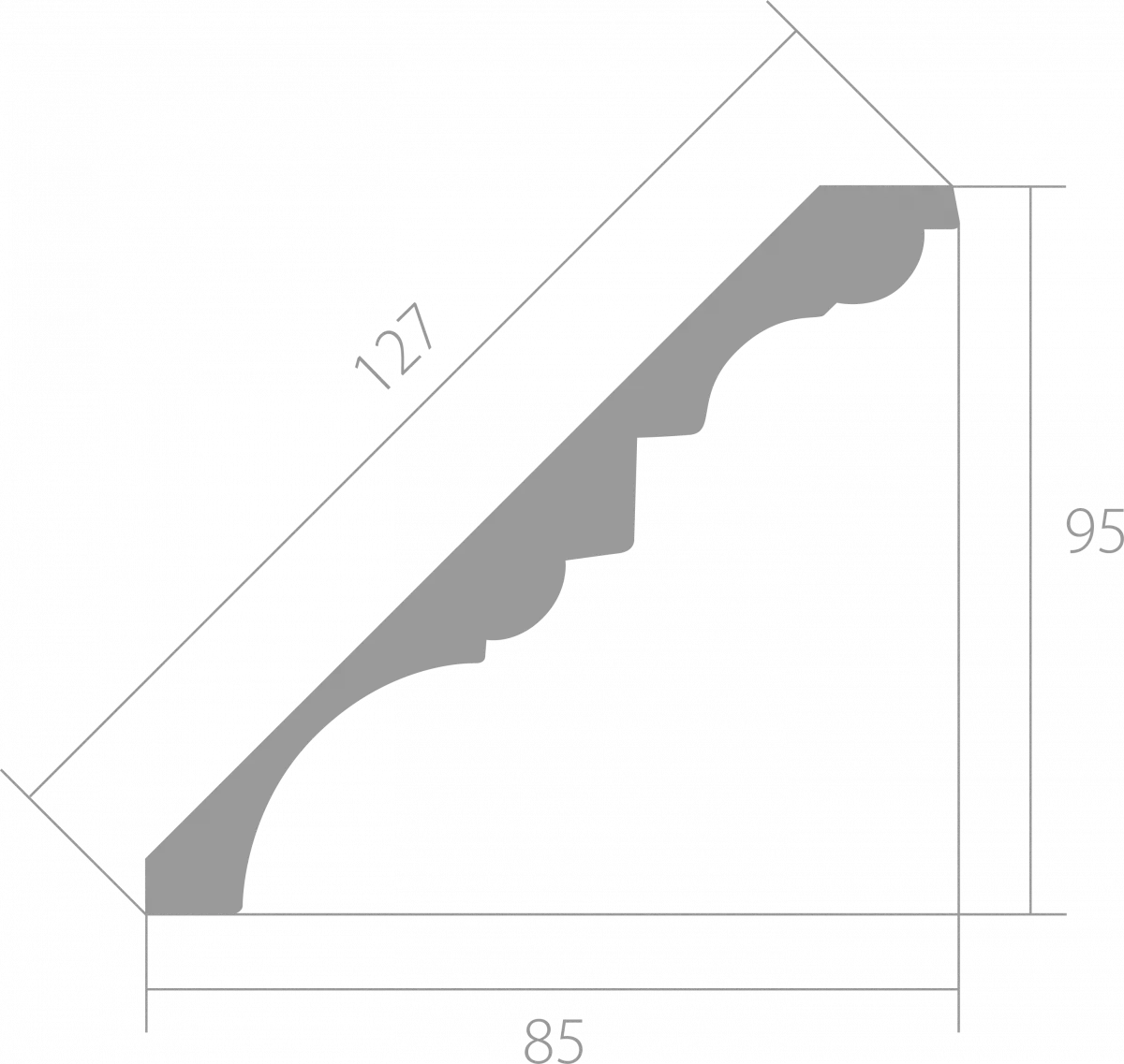 Купить Карниз Ultrawood арт. CR 0002 (2440 х 95 х 85)