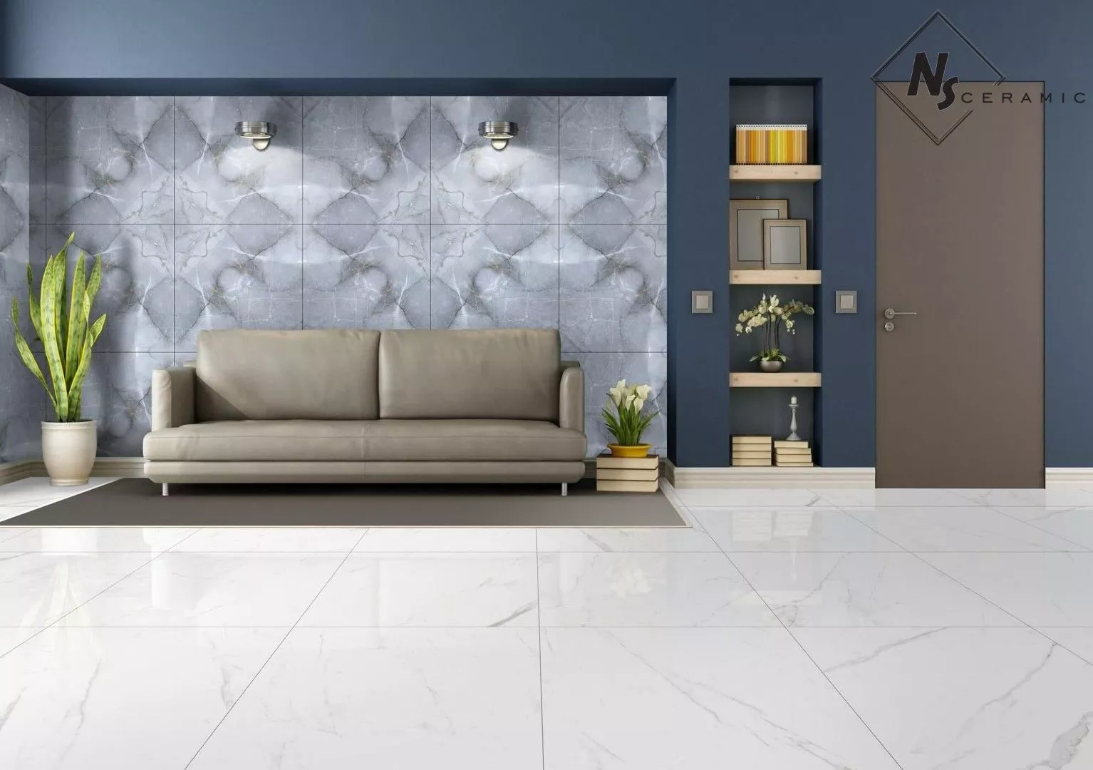 Купить Керамогранит NSceramic NSC8037M белый матовый 800x800