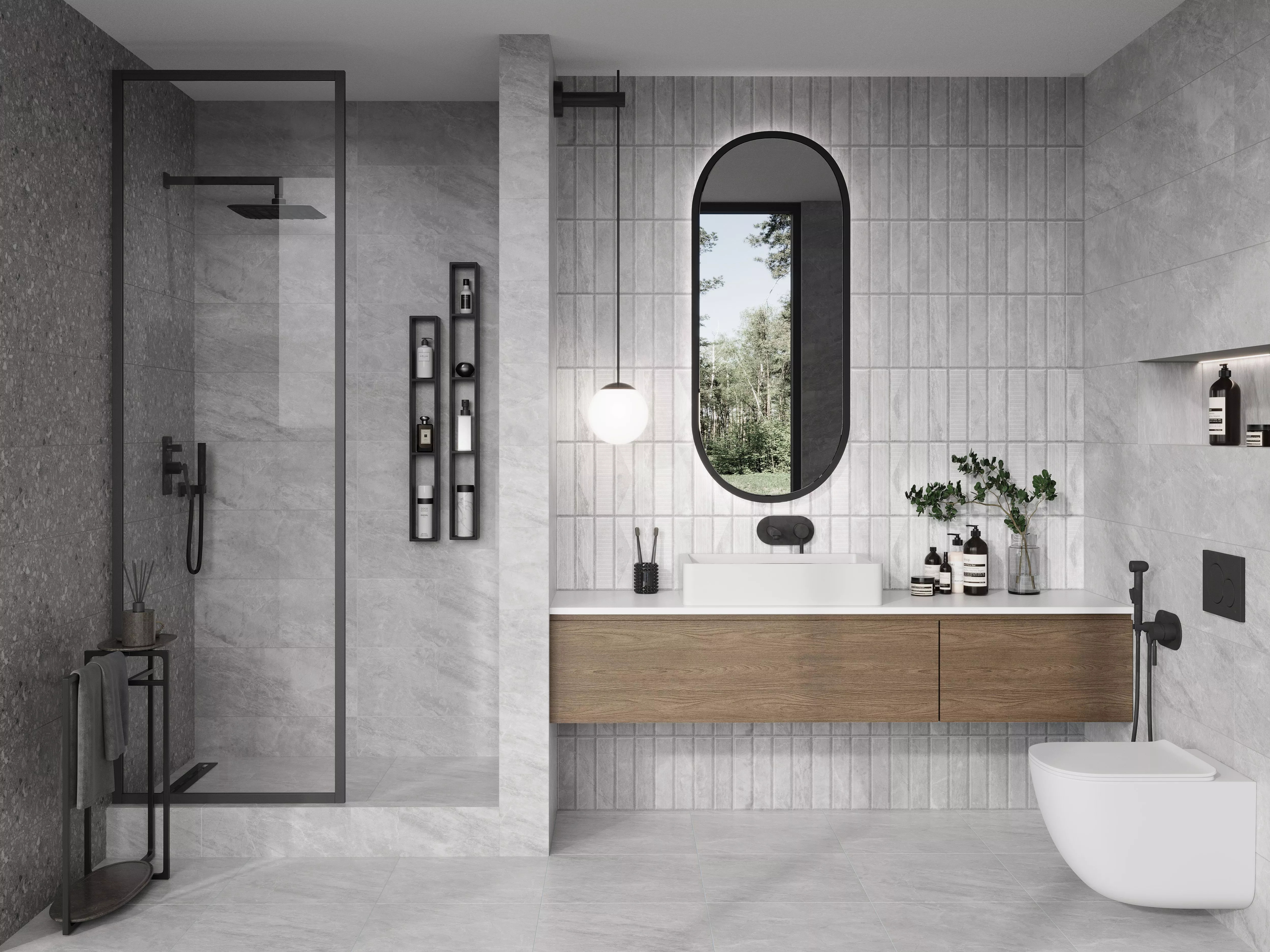 Купить 10100001542 Cameo (Камео) grey wall 01 плитка для стен 25х60, Gracia Ceramica
