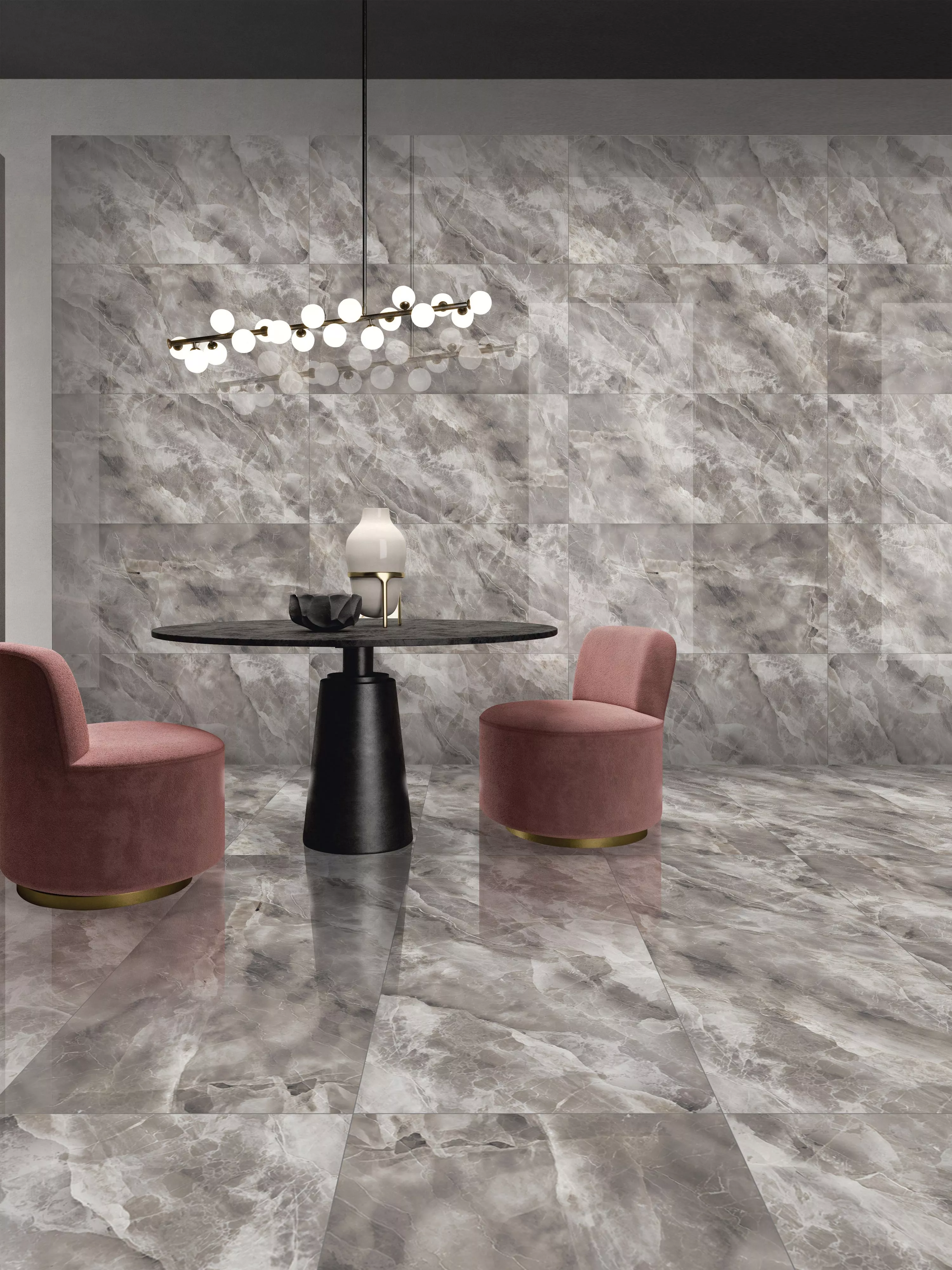 Купить Керамогранит Maimoon Ceramica  HG Glossy Antique Onyx Grey HGGF00005 160x80