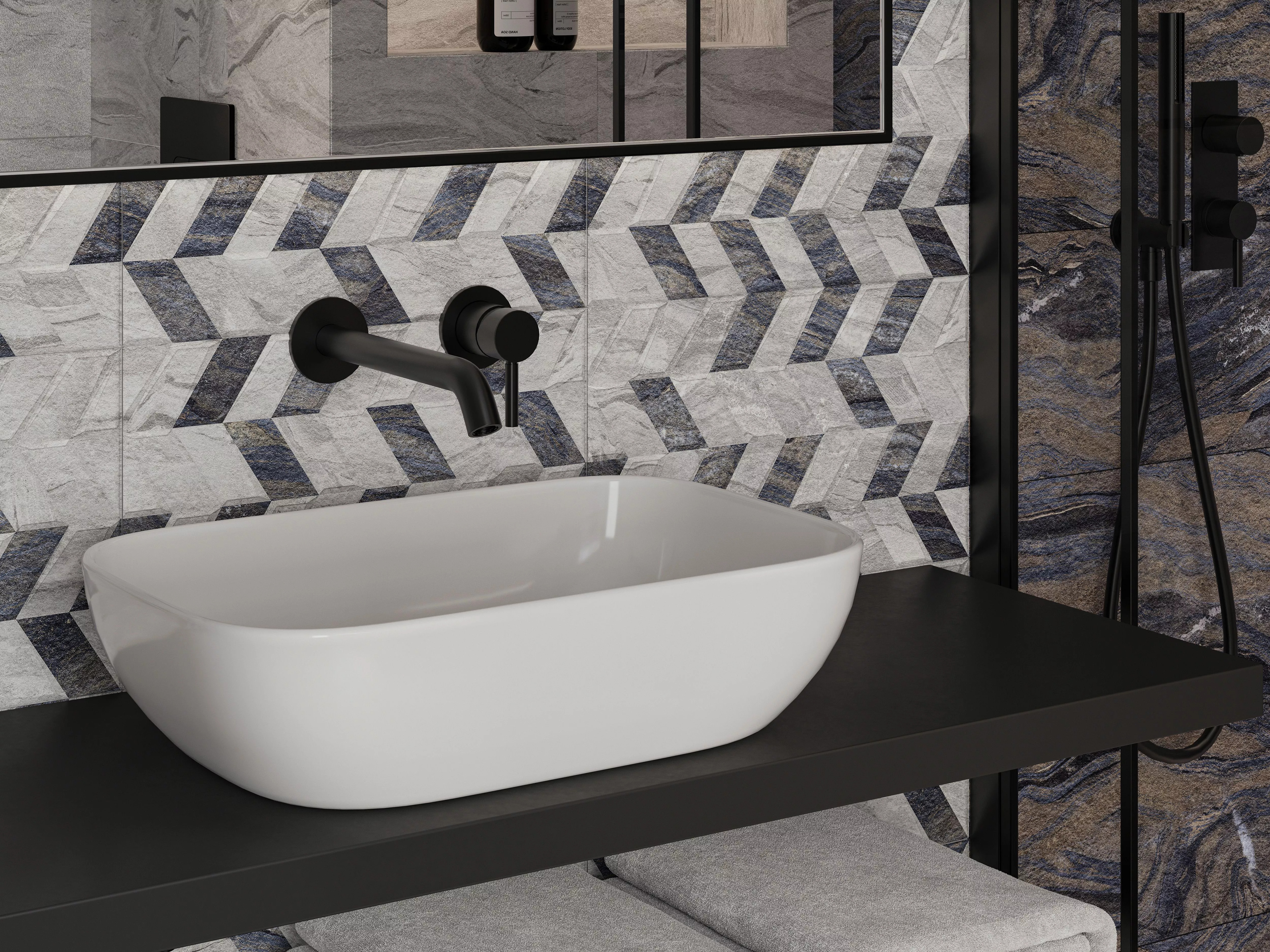 Купить 10100001565 Стрим сер низ 02 плитка для стен 25х40, Gracia Ceramica