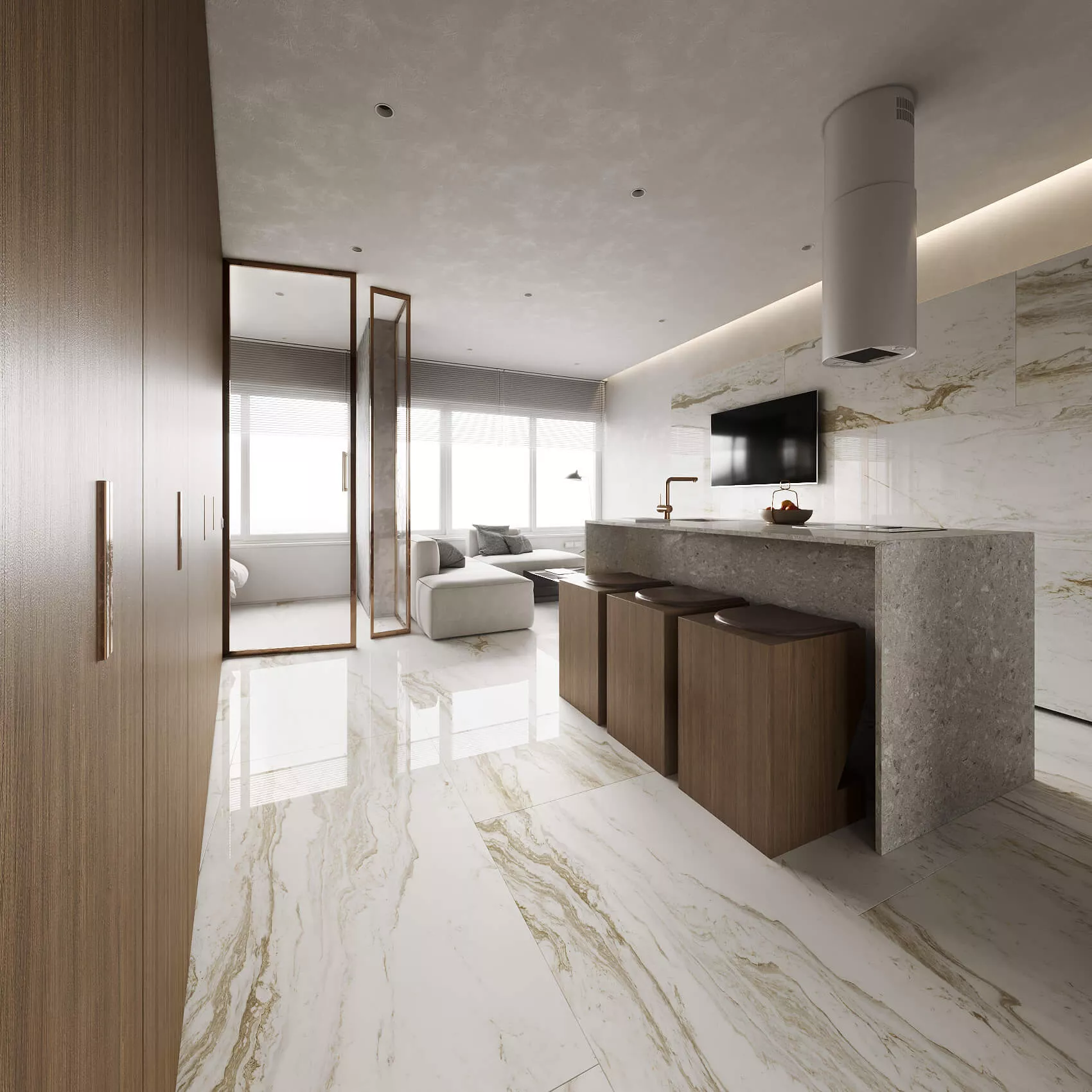 Купить Керамогранит ARTCER Marble Alaska Bianco 9 mm POLI 60x120