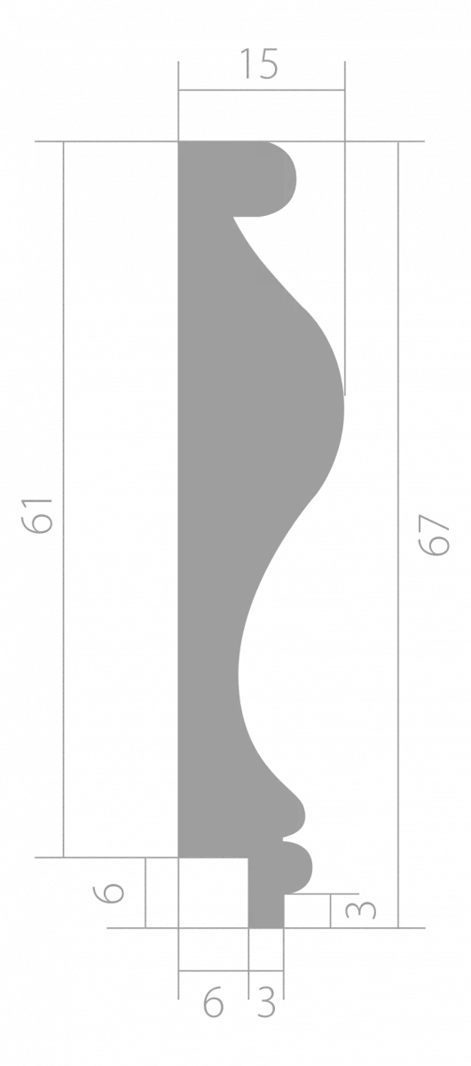 Купить Молдинг Ultrawood арт. Trim 0001 (2000 х 67 х 15)