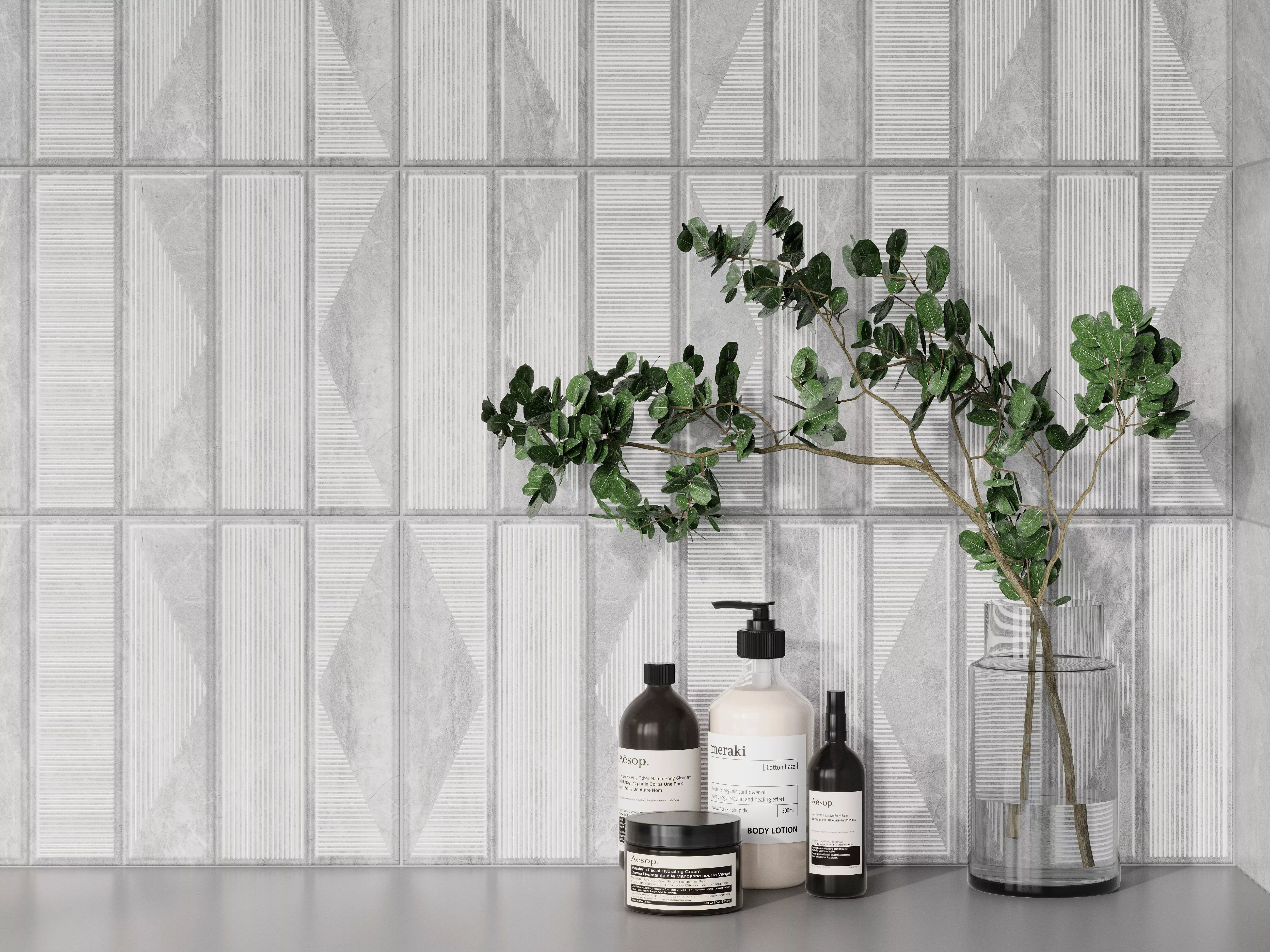 Купить 10100001543 Cameo (Камео) grey wall 02 плитка для стен 25х60, Gracia Ceramica