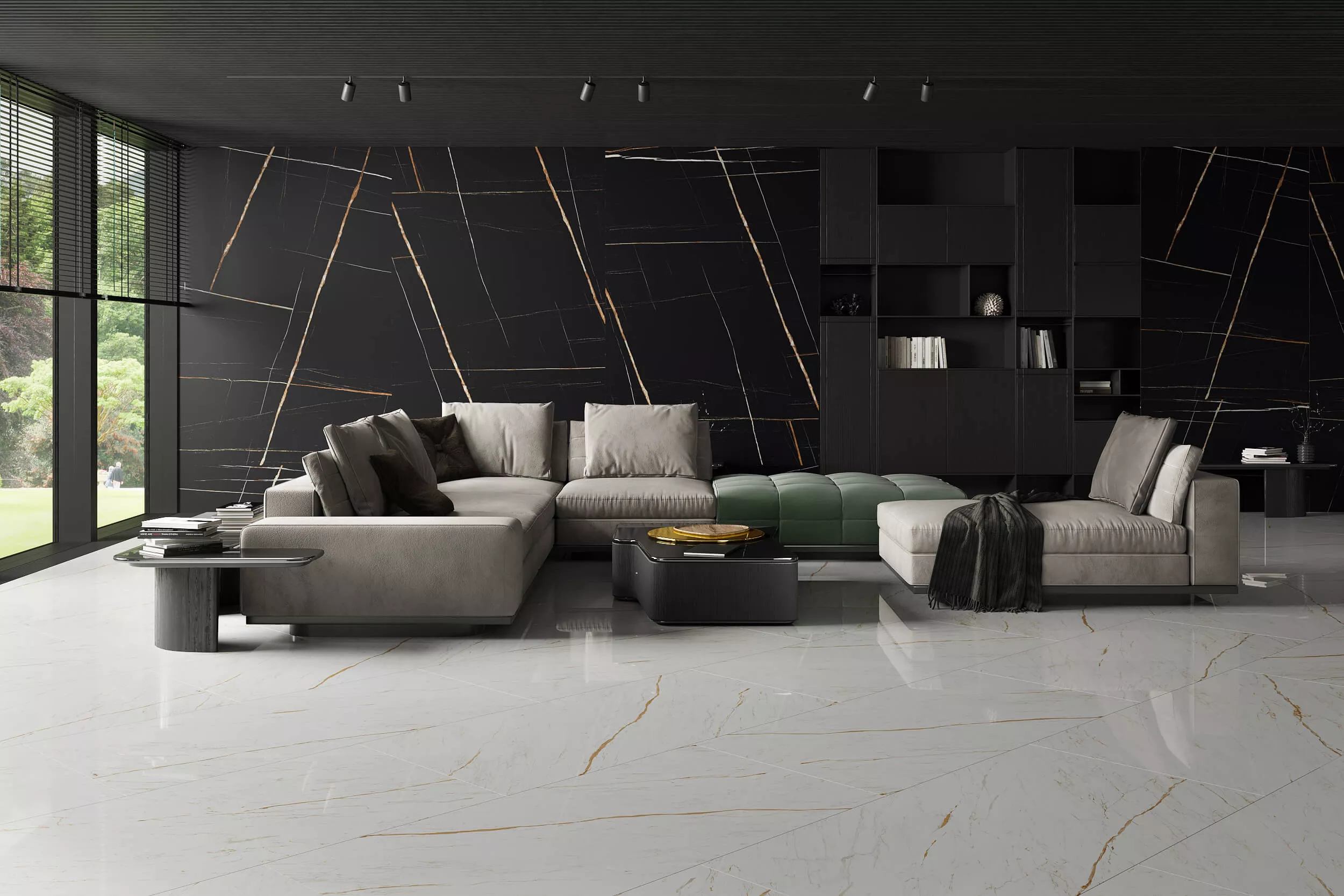 Купить Керамогранит ARTCER Marble Nero White 9 mm CARV 60x120