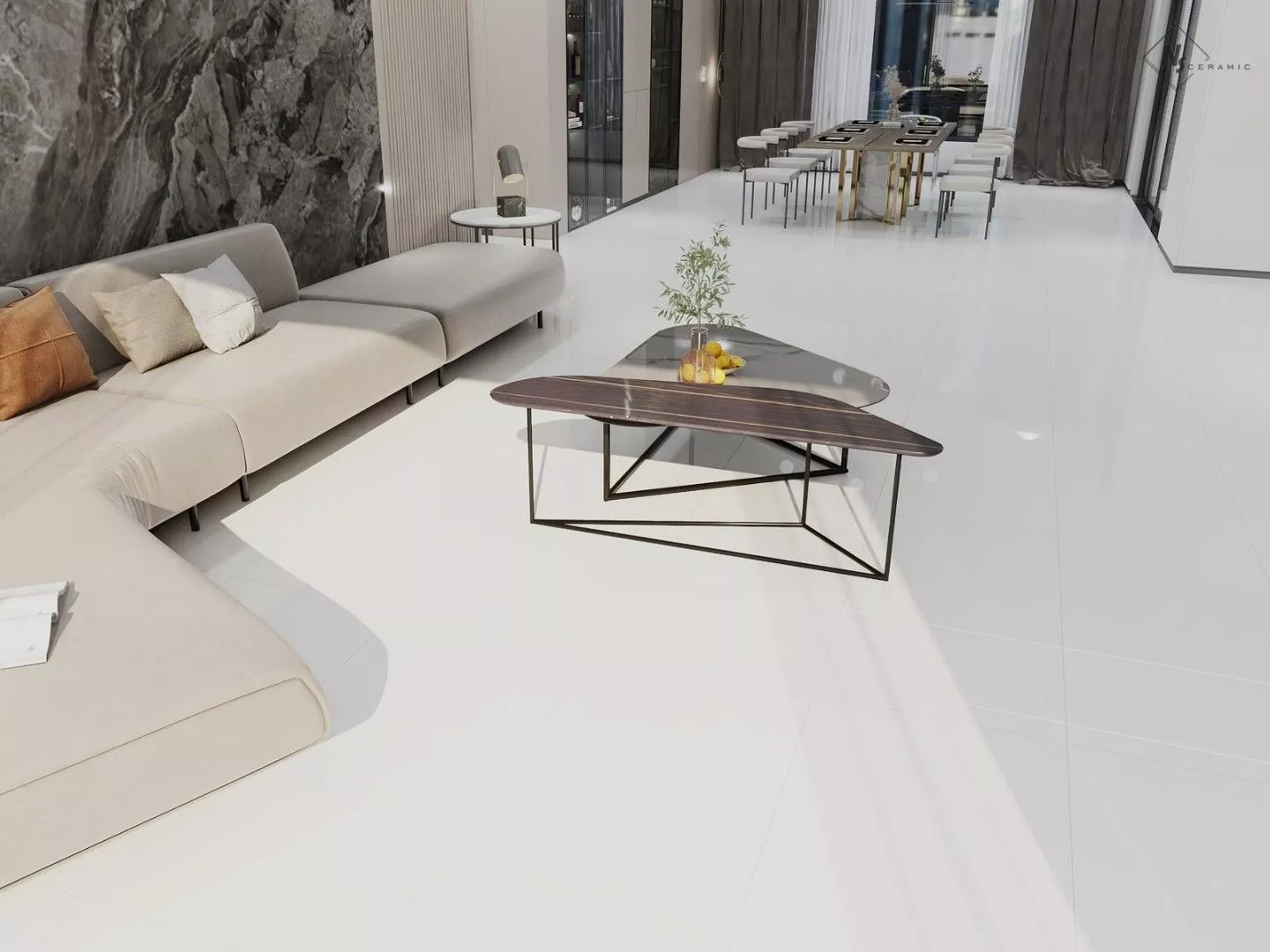 Купить Керамогранит NSceramic NSC1278 белый 600x1200